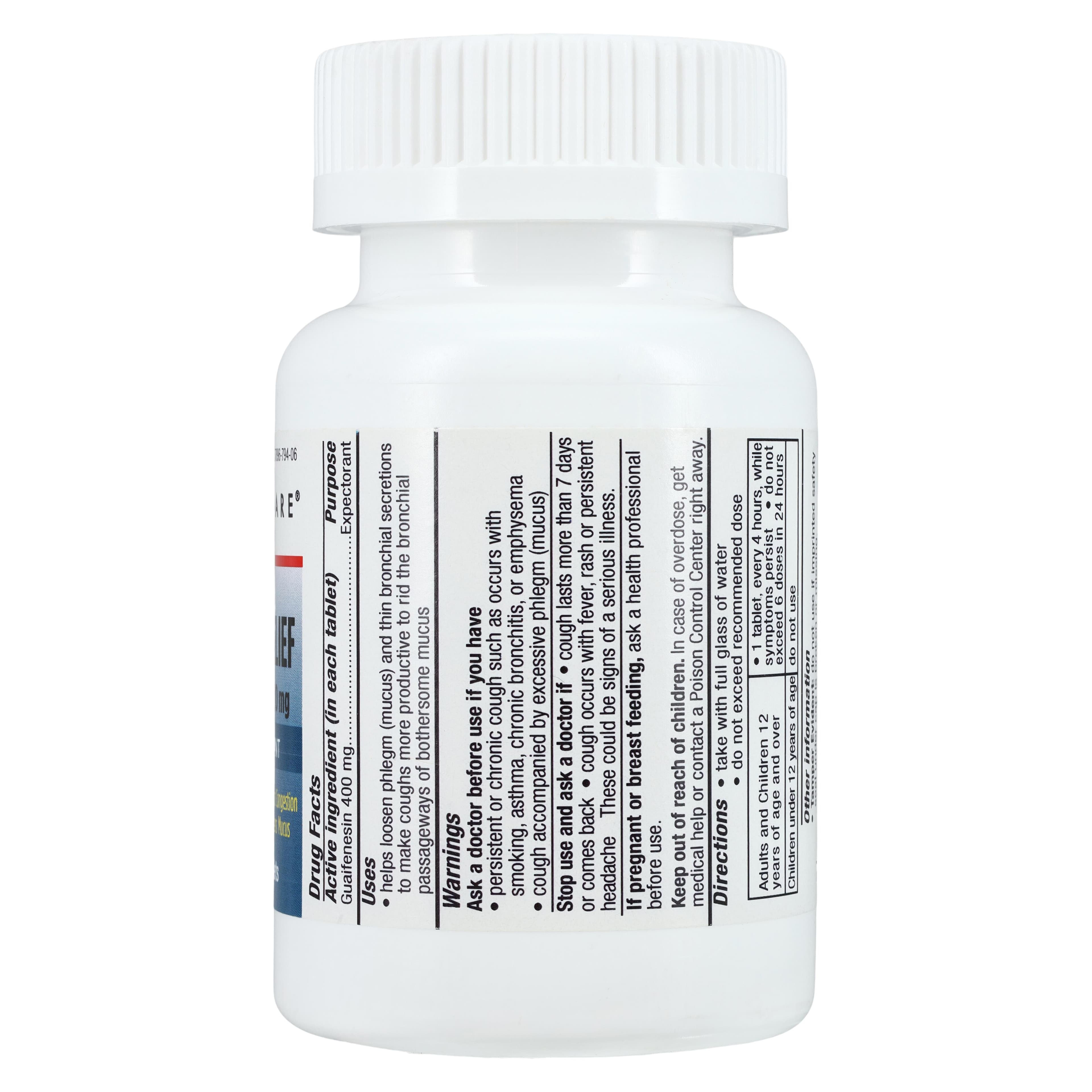 Guaifenesin IR Tablets 400 mg, 60 Count Bottle thumbnail 2
