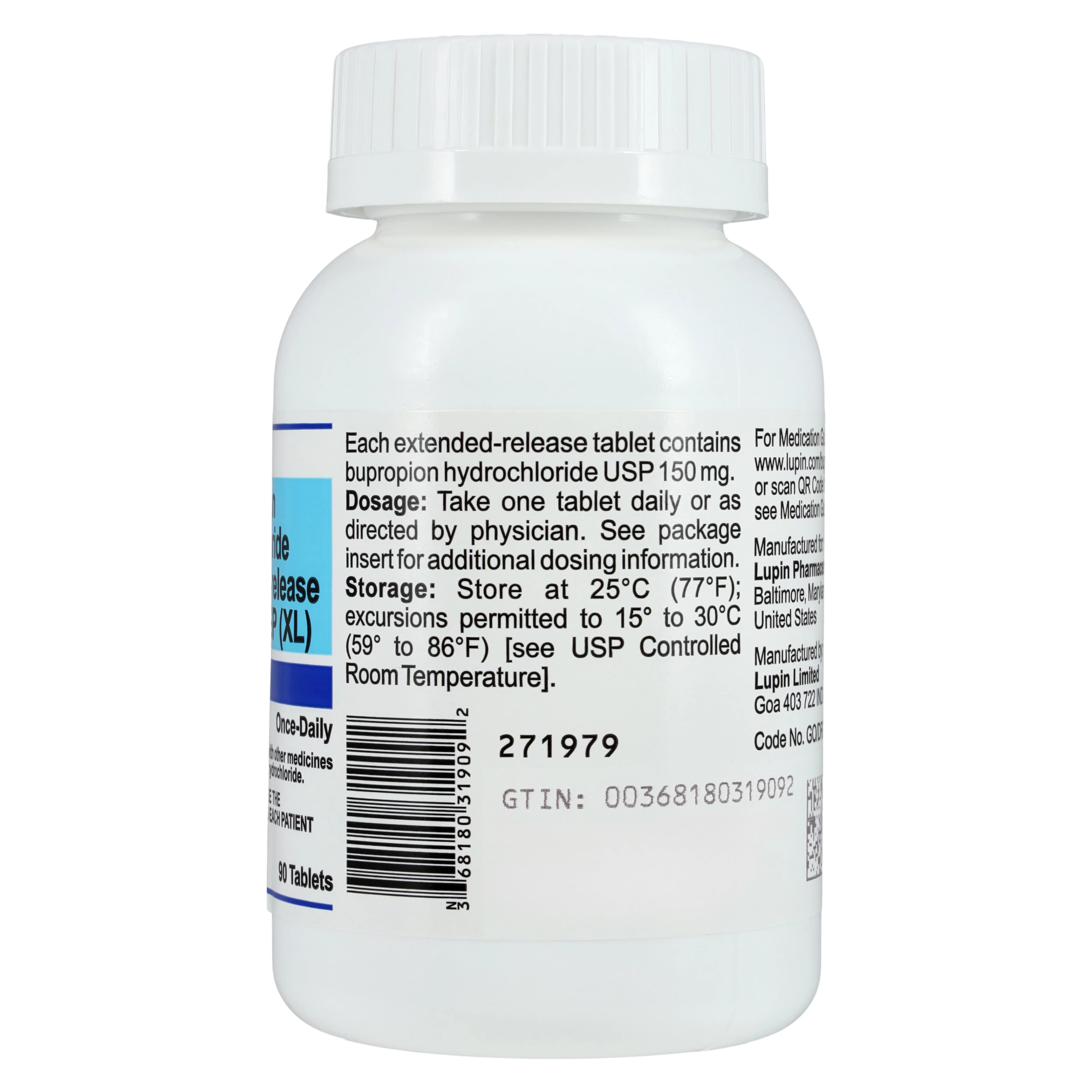 Bupropion HCl Extended-Release Tablets (XL), 150 mg, Bottle of 60 thumbnail 2