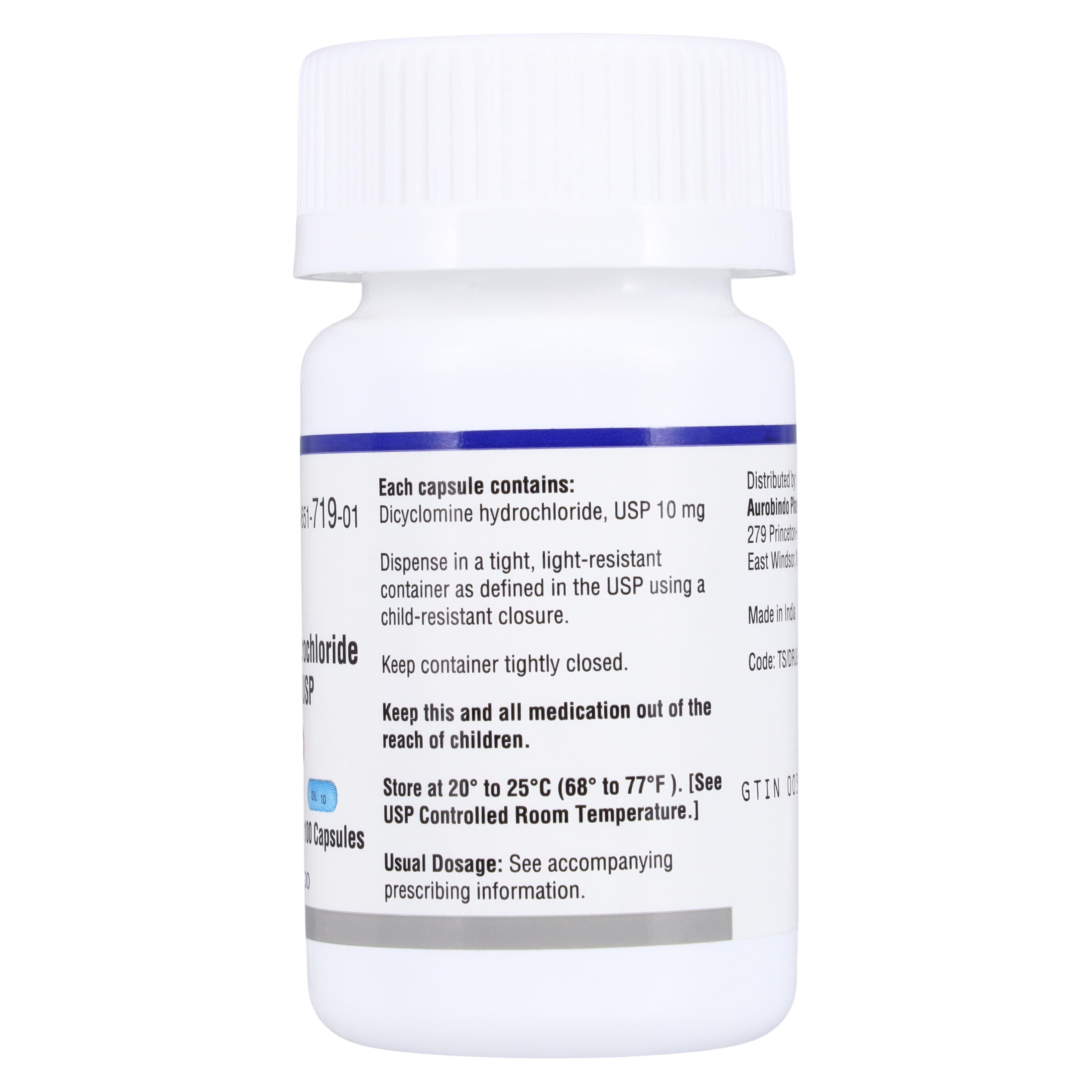 Dicyclomine HCl Capsules 10 mg, 100/Bottle, Lannett thumbnail 2