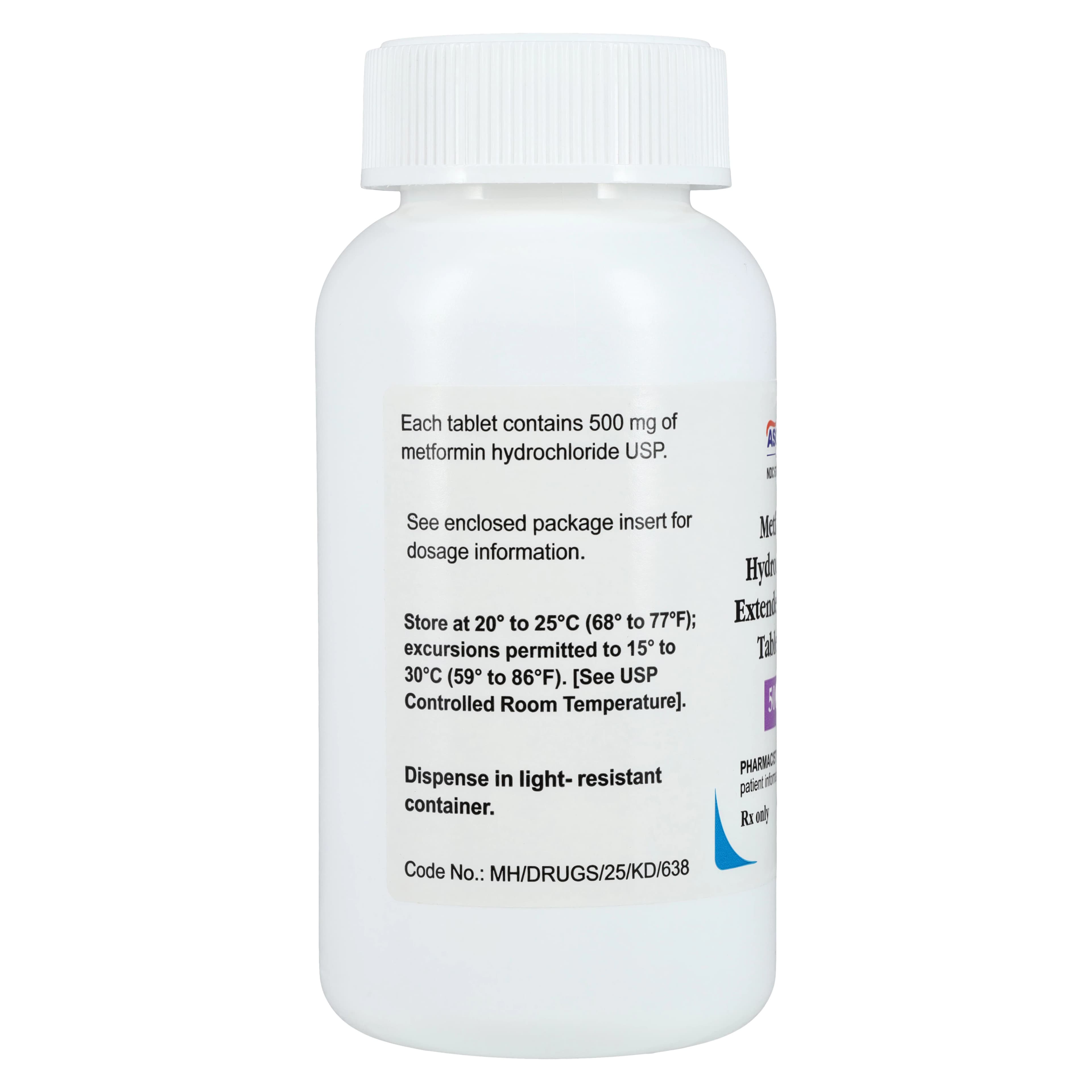 Metformin HCl ER Tablets, 500mg, Ascend Laboratories thumbnail 2