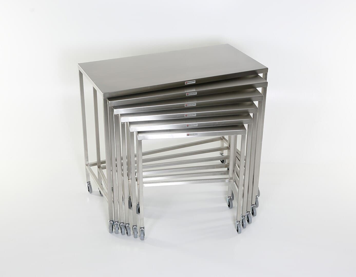 Acral Med Stainless Steel Instrument Table, 48" x 24" x 42" - Table Instrument/SS 48x24x42" - Image 1