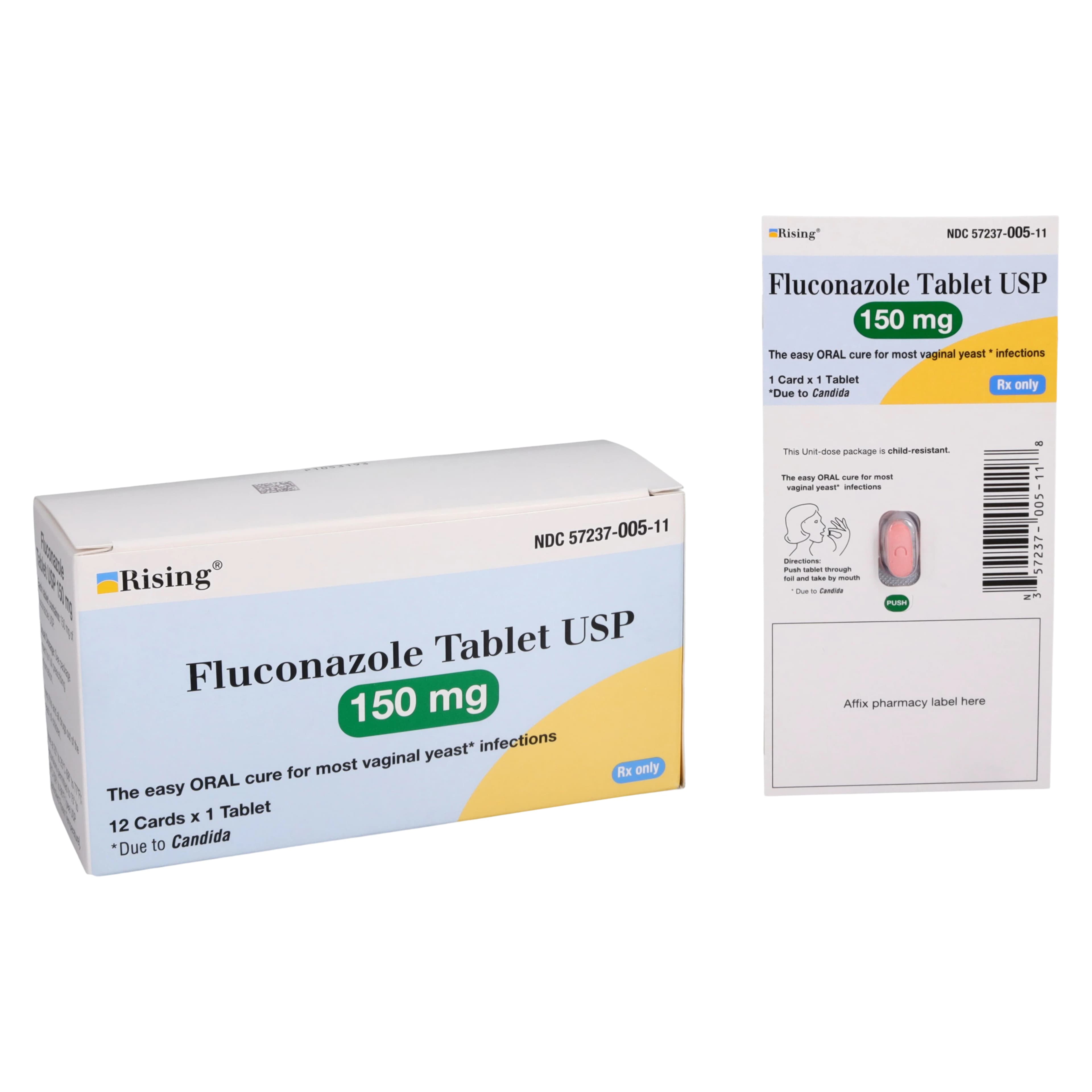 Fluconazole Tablets, 150mg, Unit Dose, 1x12/Package, Rising Pharmaceuticals - Fluconazole Tablets - Image 1