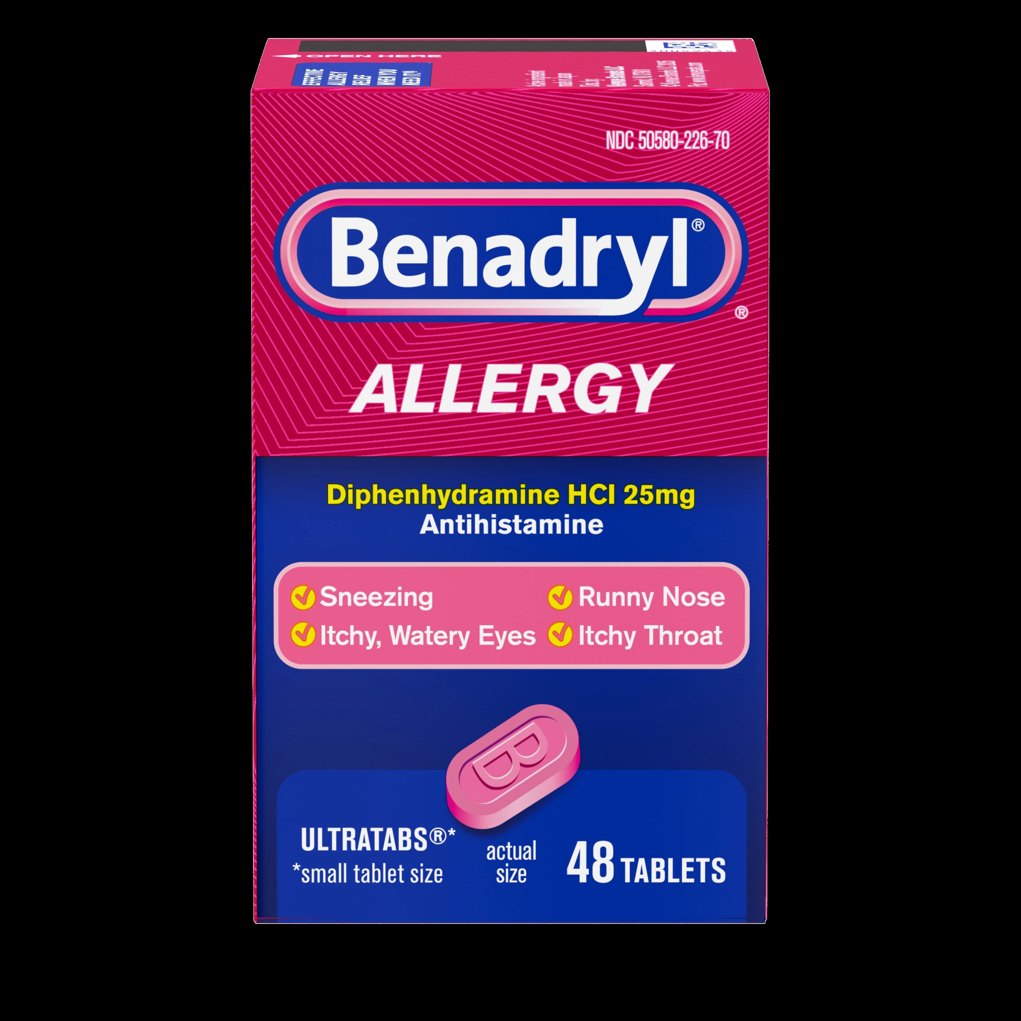 Benadryl Ultratabs Tablets, 25 mg, 48 Count - Benadryl UltratabsTablets 48ct - Image 1