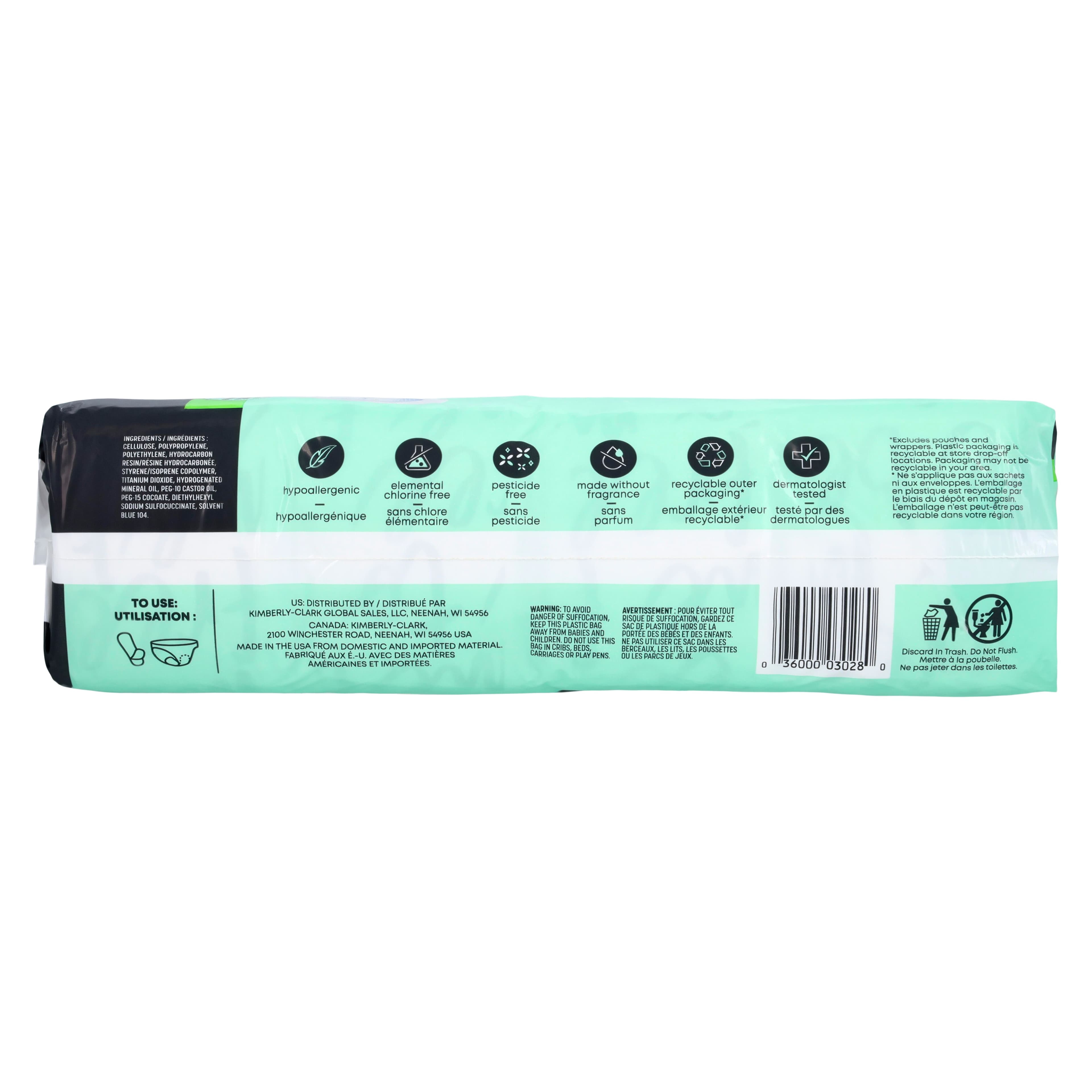 Kotex U Maxi Pad, Heavy, White, Disposable, Fragrance Free, Latex Free, 44/Pk thumbnail 3