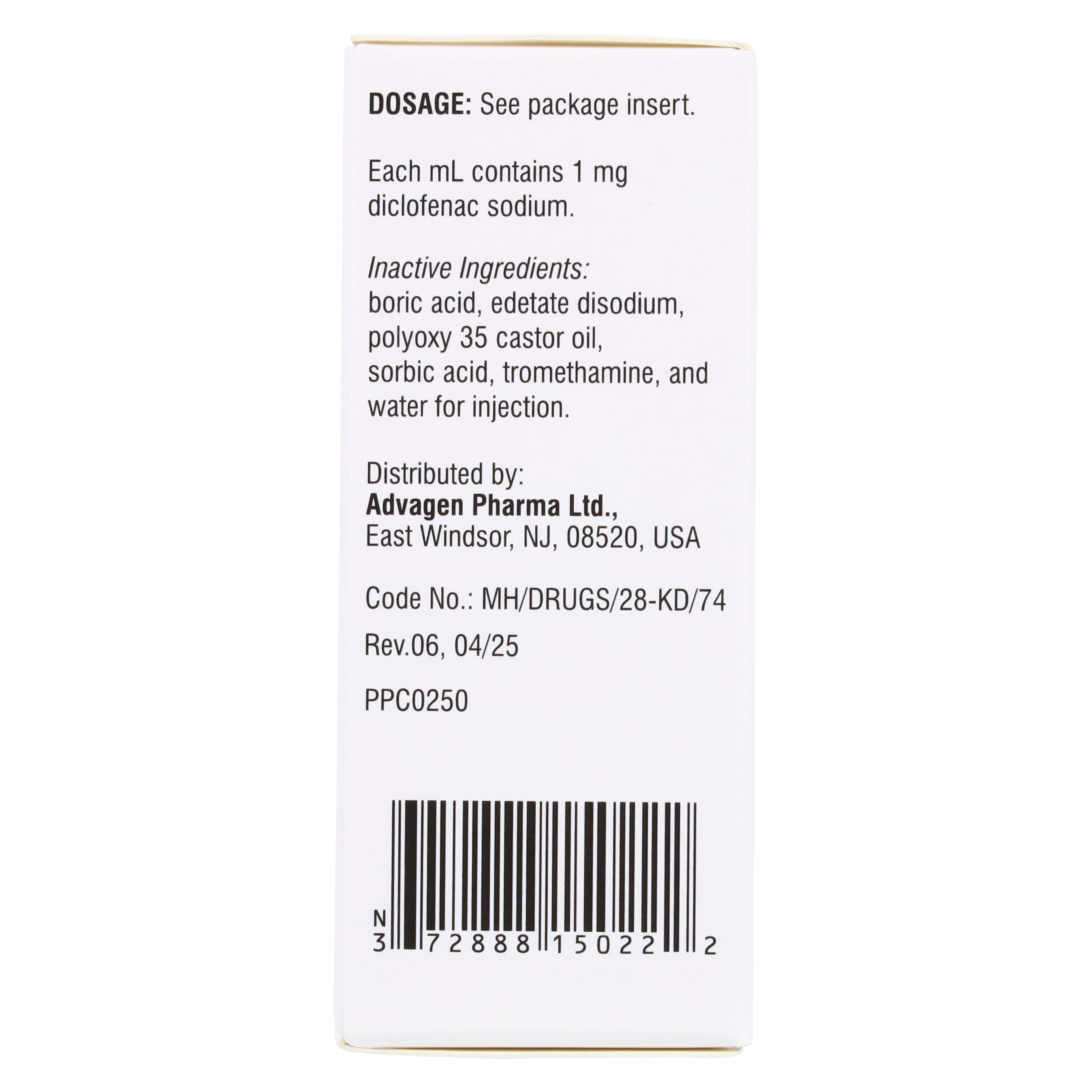 Diclofenac Sodium Ophthalmic Solution 0.1%, 5 mL Bottle thumbnail 5
