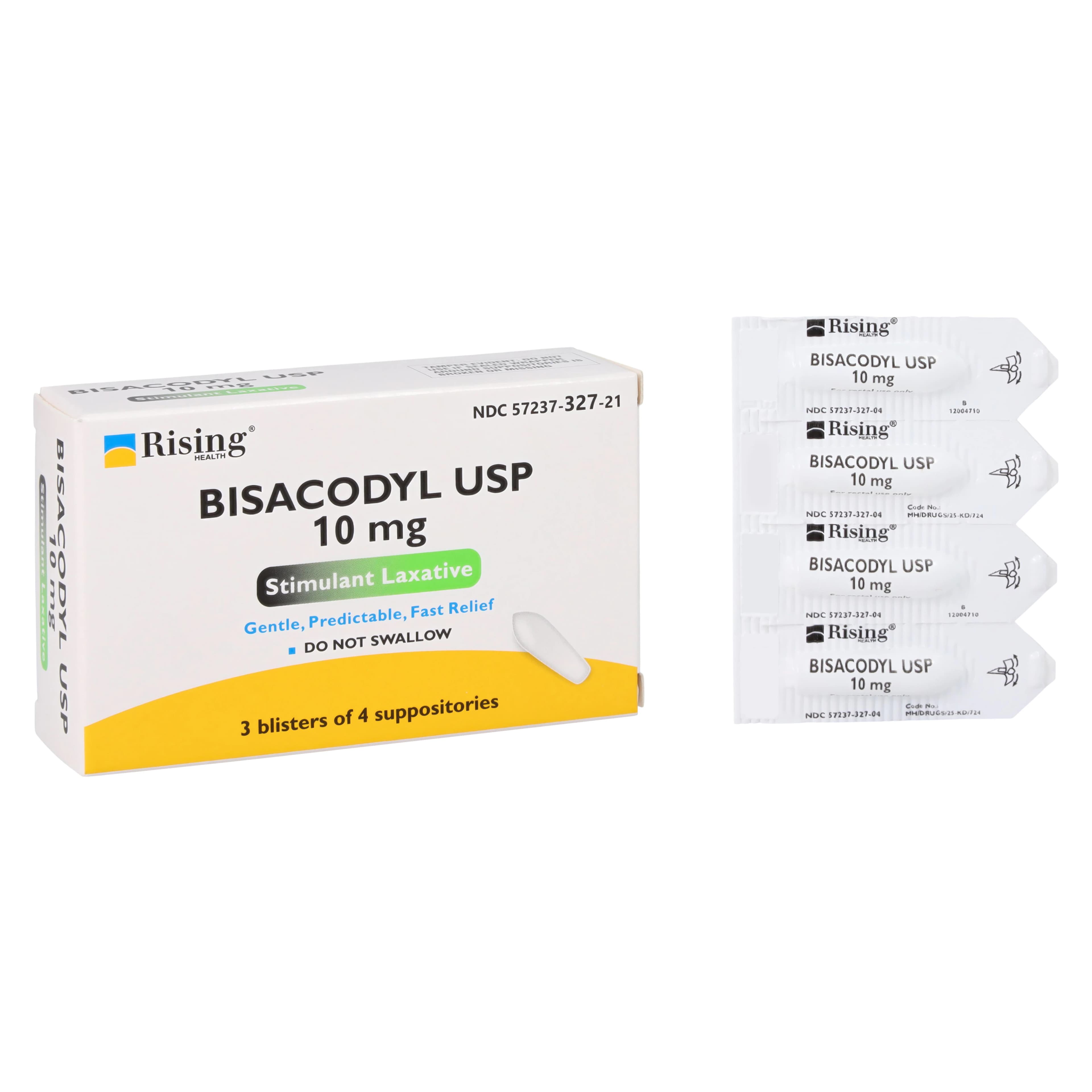Bisacodyl Suppositories, 12/Blister Pack - Bisacodyl Suppositories - Image 1