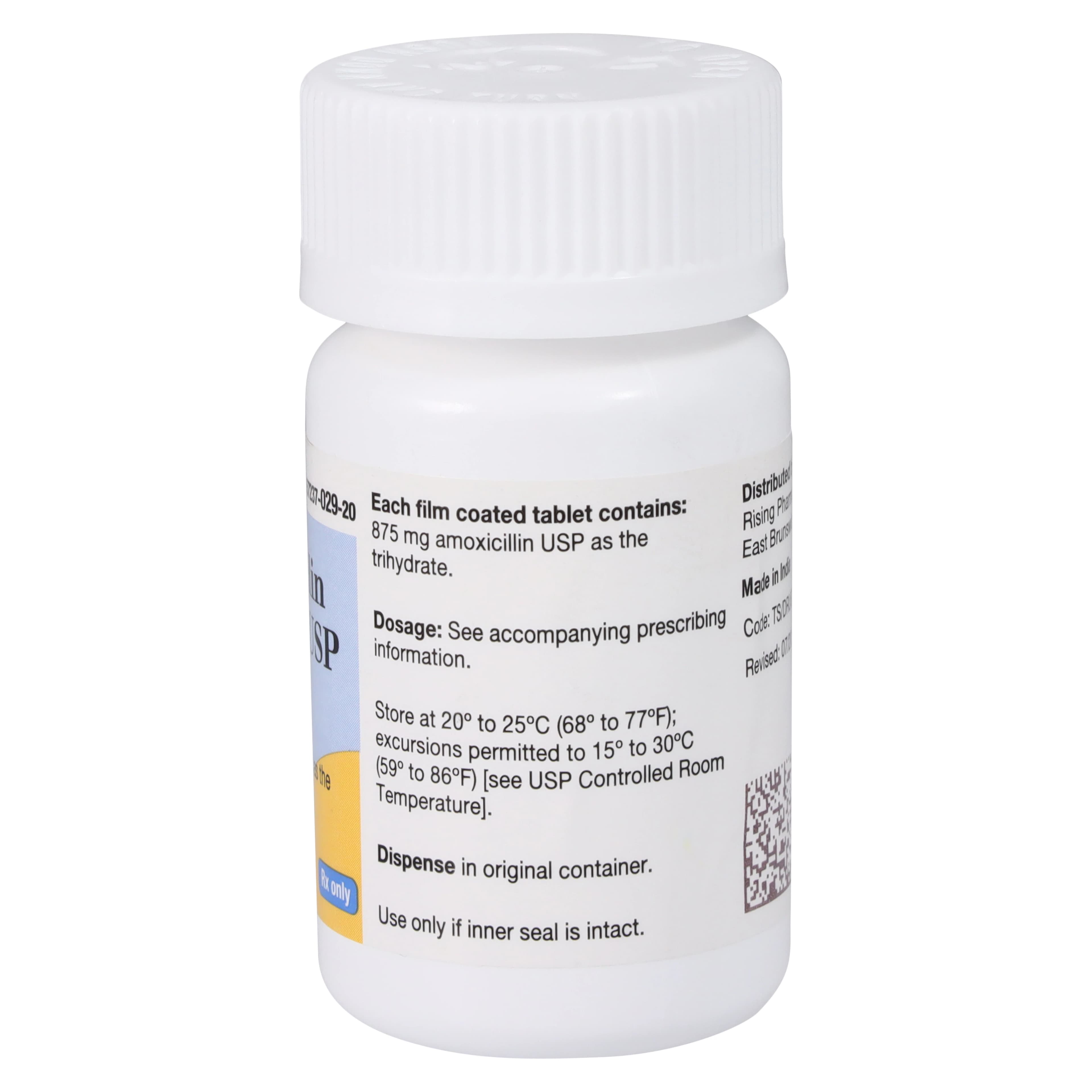 Amoxicillin BID Tablets, 875mg, 20/Bottle, Rising Pharmaceuticals thumbnail 2