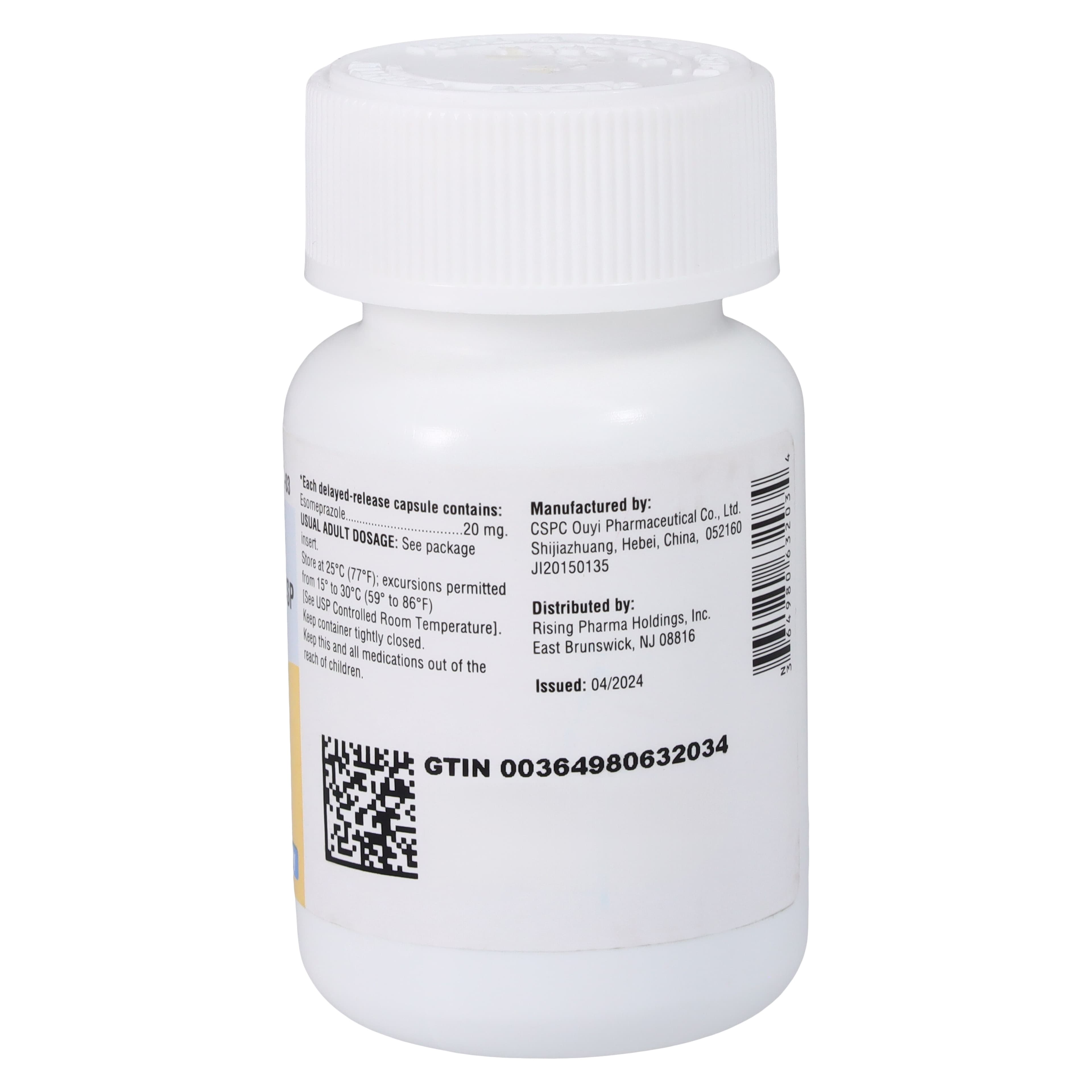 Esomeprazole Magnesium DR Capsules, 20mg, 30/Bottle, Rising Pharmaceuticals thumbnail 2