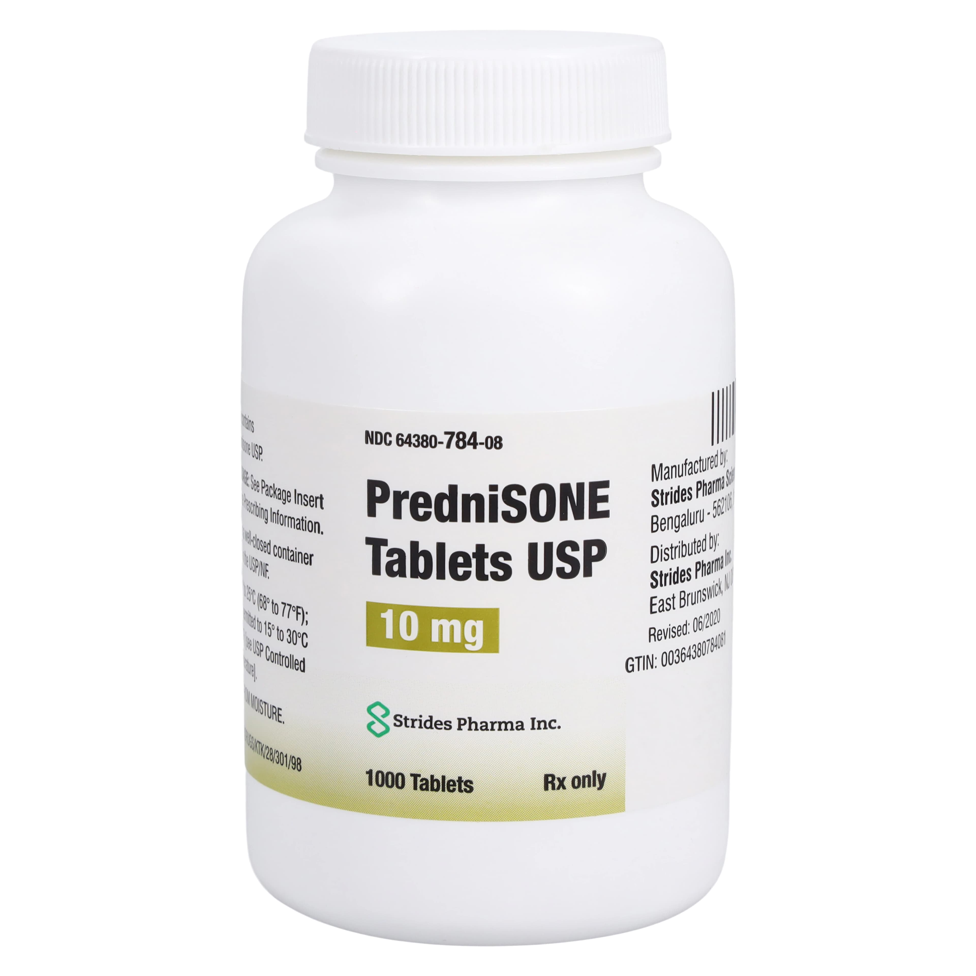 Prednisone Tablets, 10mg, 1000/Bottle, Strides Pharma - Prednisone Tablets - Image 1