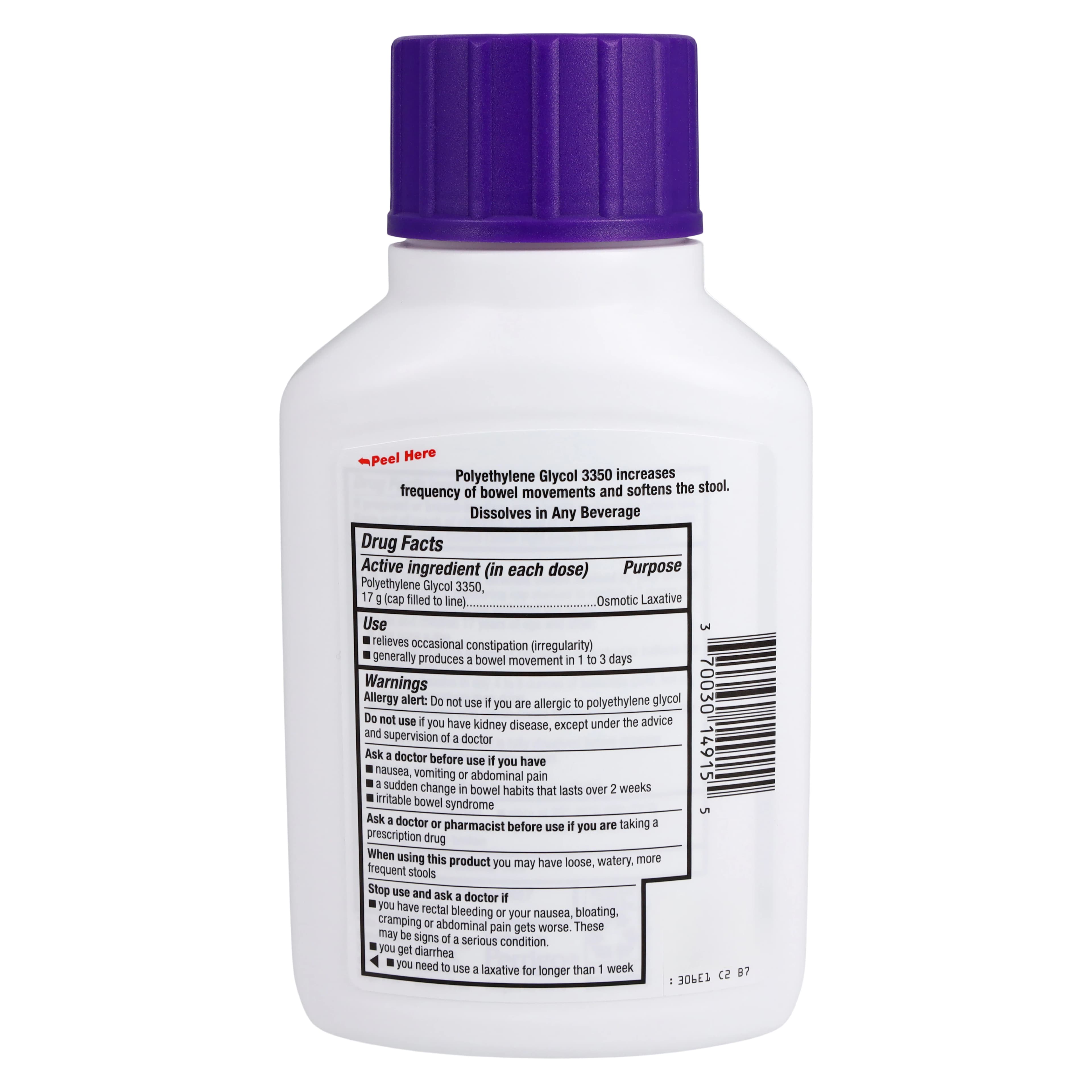Polyethylene Glycol 3350 Powder, 17g/Dose, 14 Doses/Pack thumbnail 2