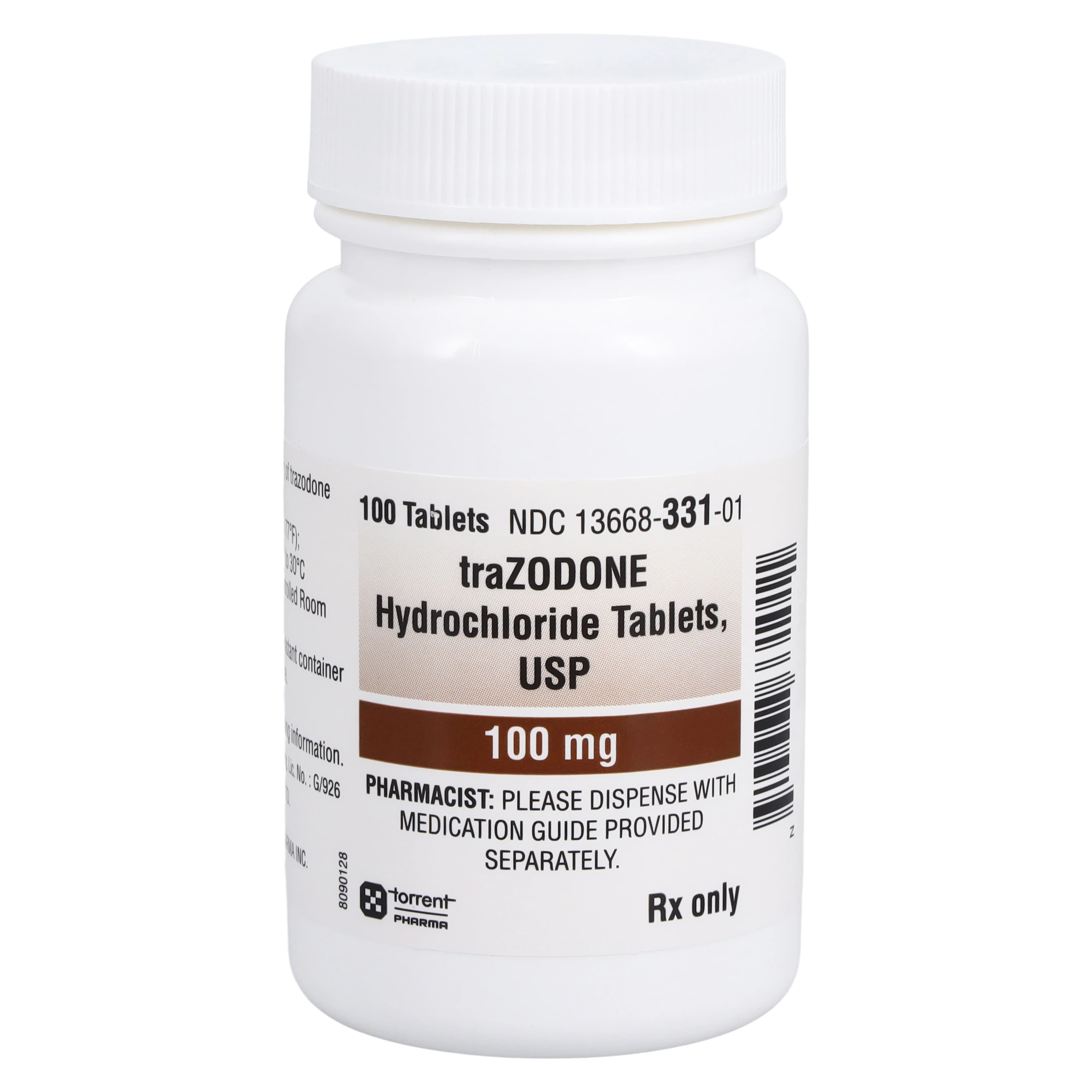 Trazodone HCl Tablets, 100mg, Torrent Pharmaceuticals - Trazodone HCl Tablets - Image 1