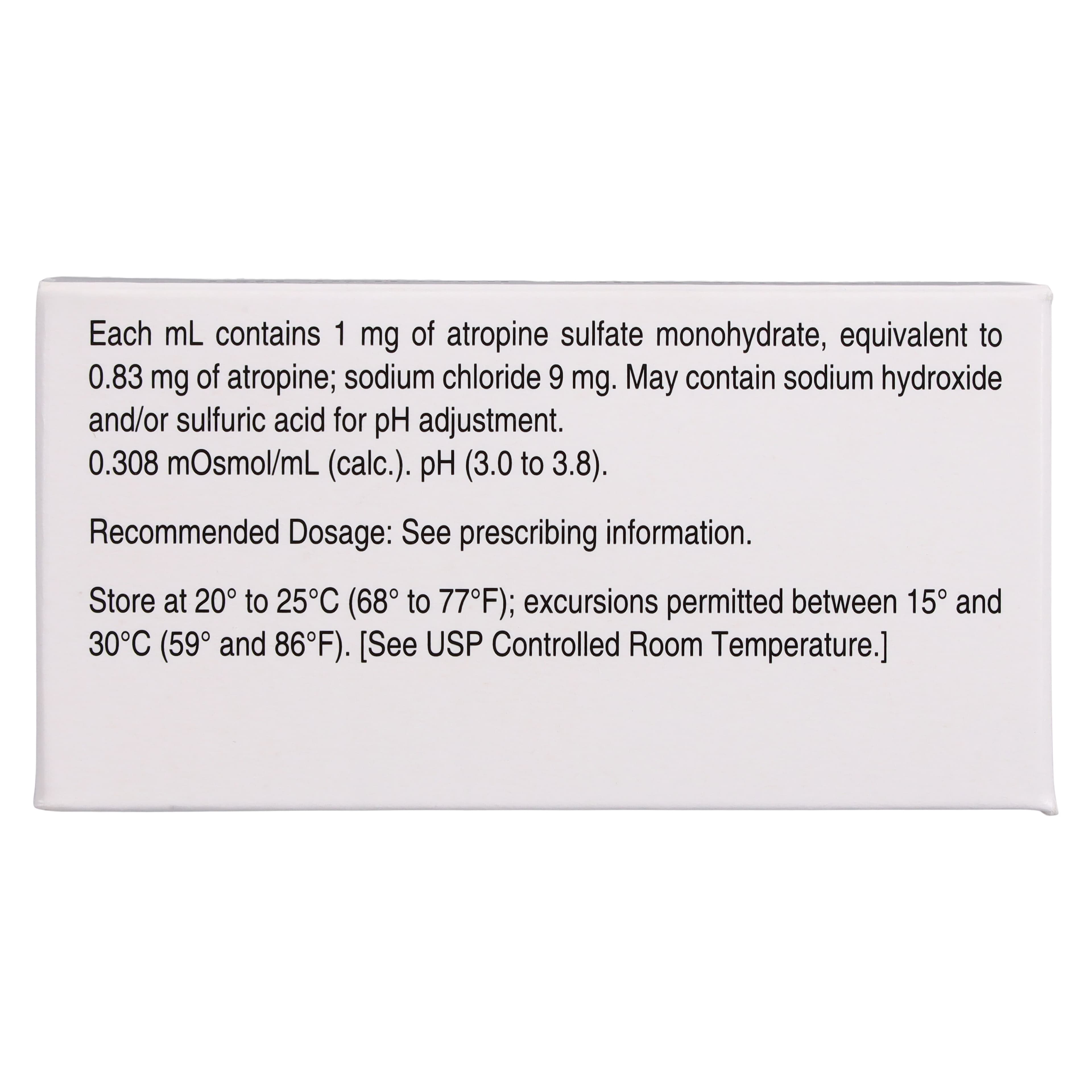 Atropine Sulfate Injection, 1 mg/mL, Single-Dose Vial, 1 mL, 25/Package thumbnail 4