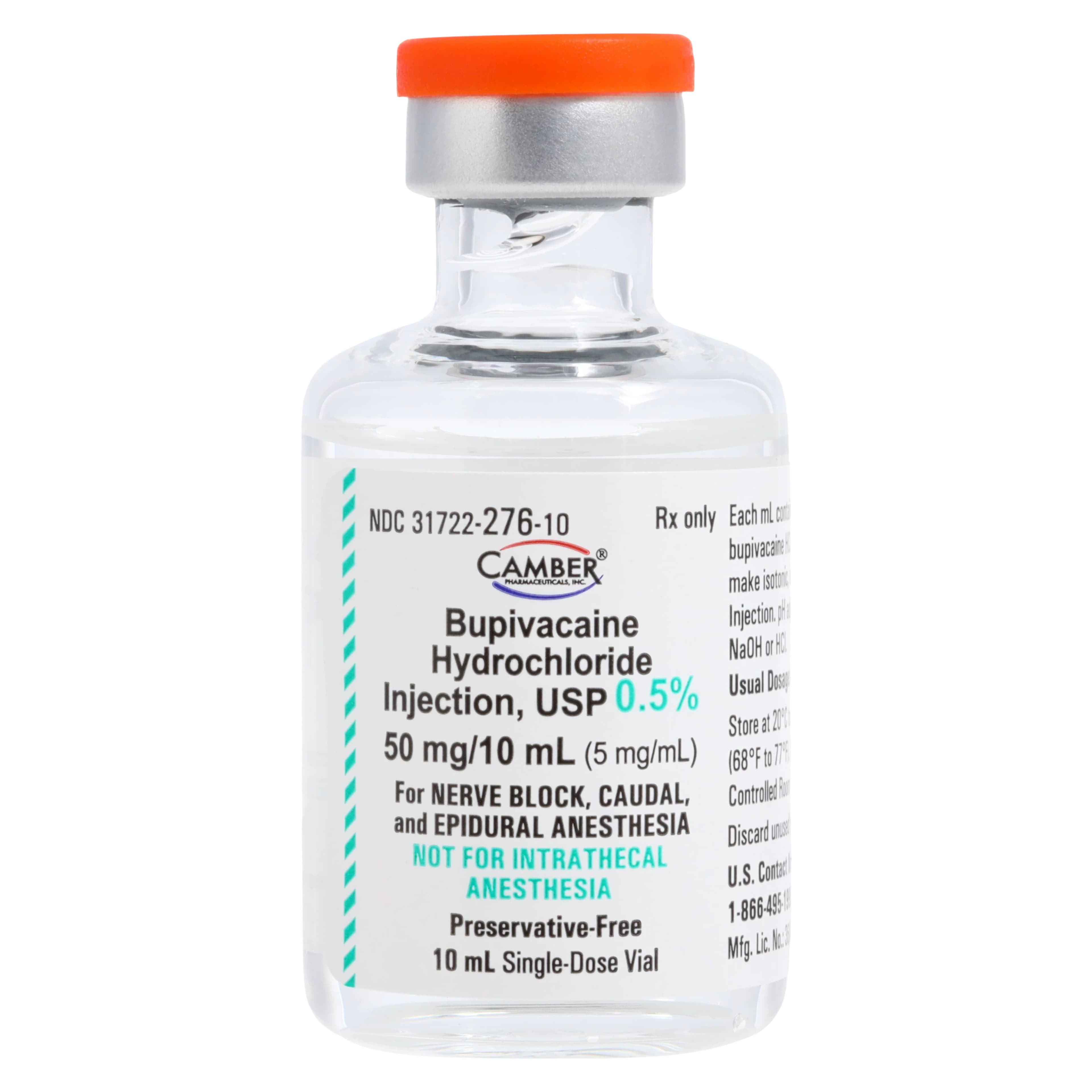 Bupivacaine HCl Injection 0.5%, Preservative Free, SDV 10mL, 25/Package thumbnail 2