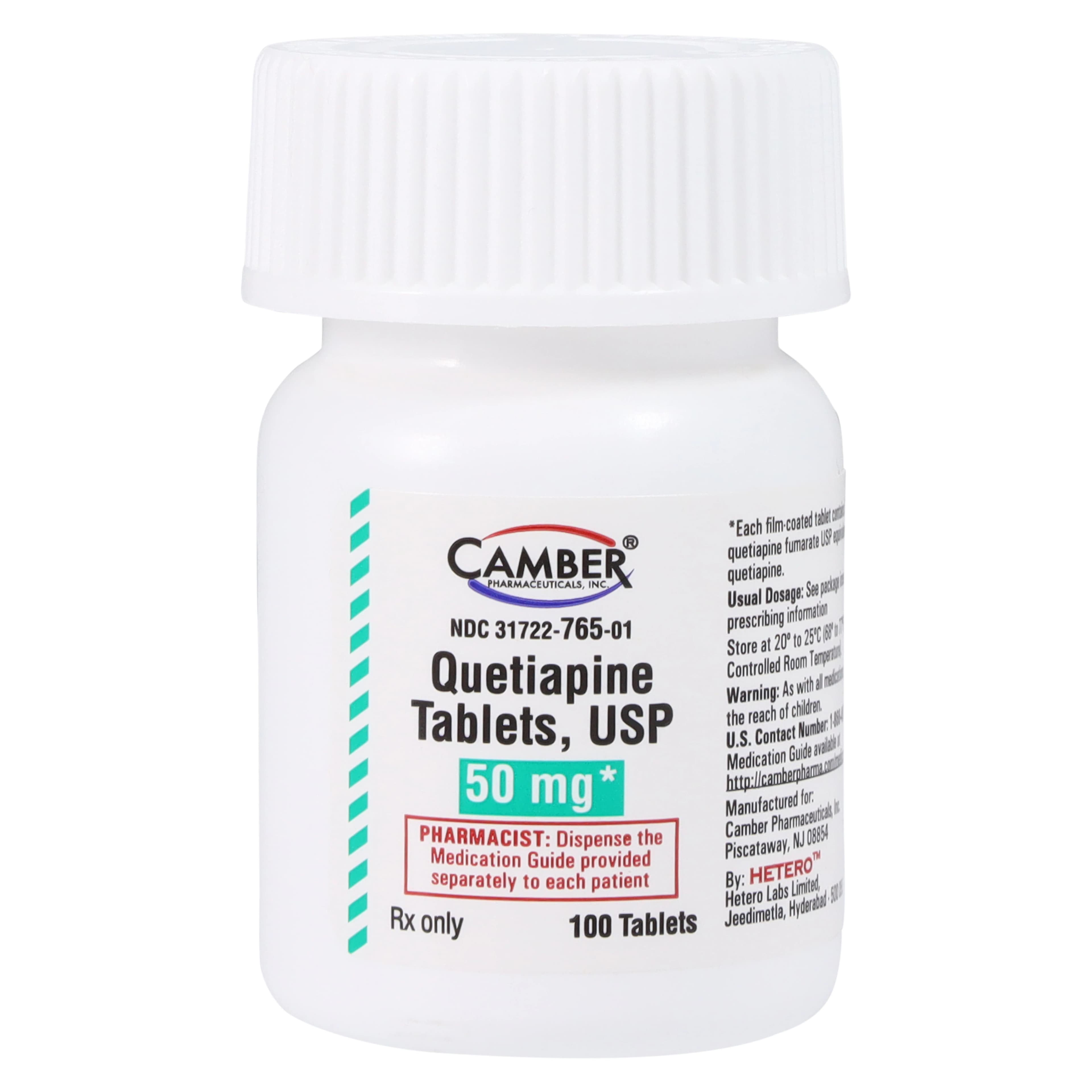 Quetiapine Fumarate Tablets 50mg, 100 Count Bottle - Quetiapine Fumarate Tablets - Image 1