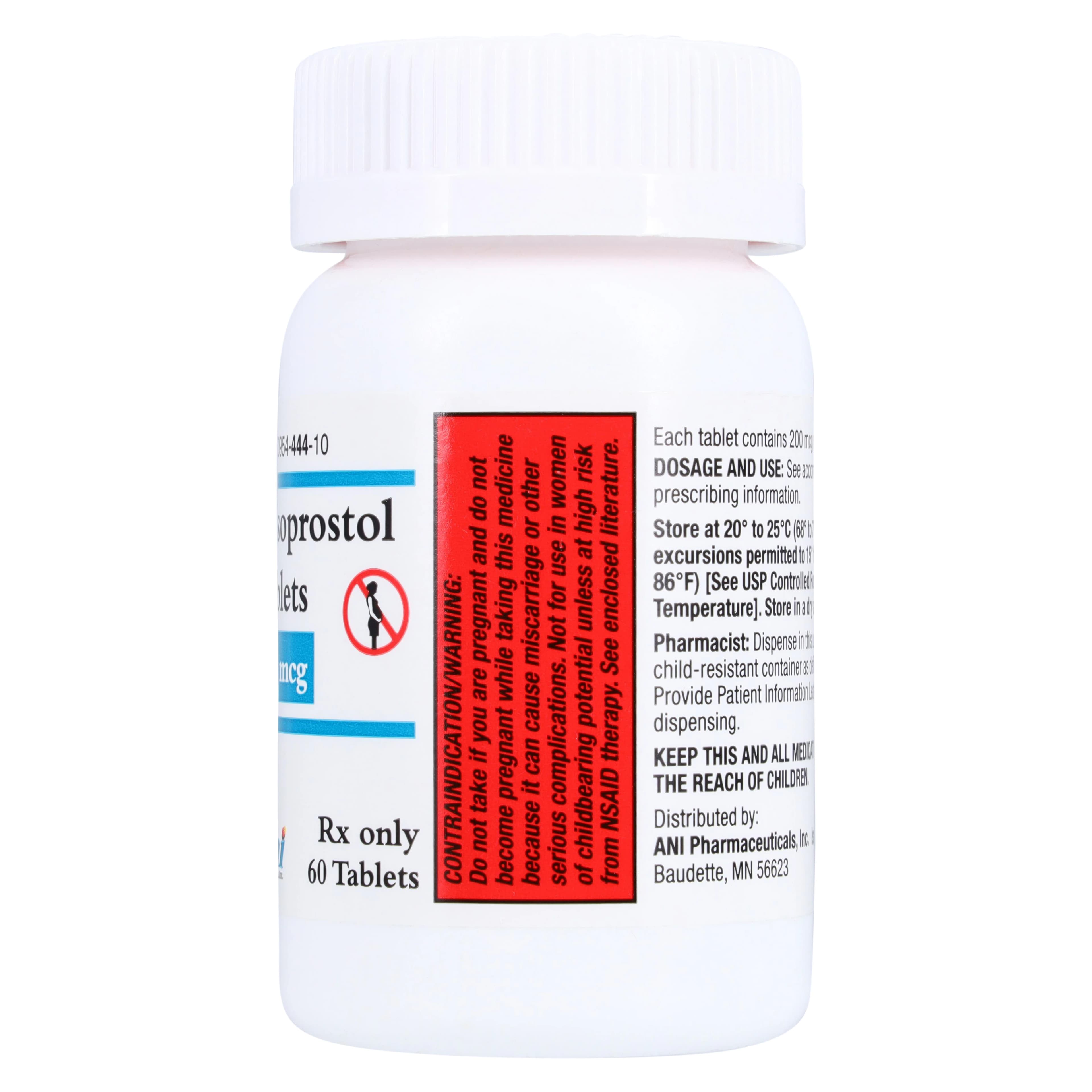 Misoprostol Tablets, 200 mcg, 60/Bottle, Ani Pharmaceutical thumbnail 2