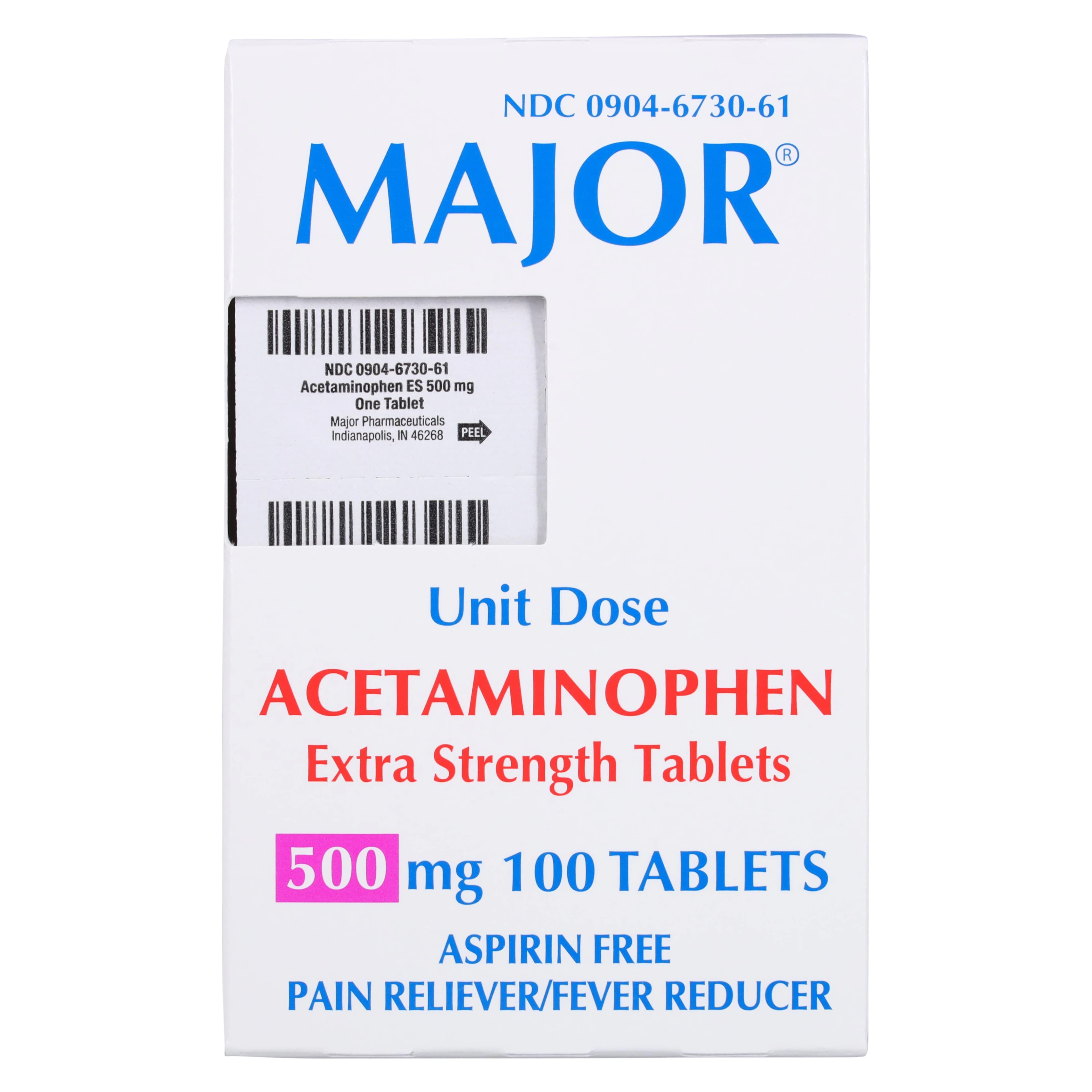 Acetaminophen Tablets UD, 500mg, 100/Package thumbnail 2