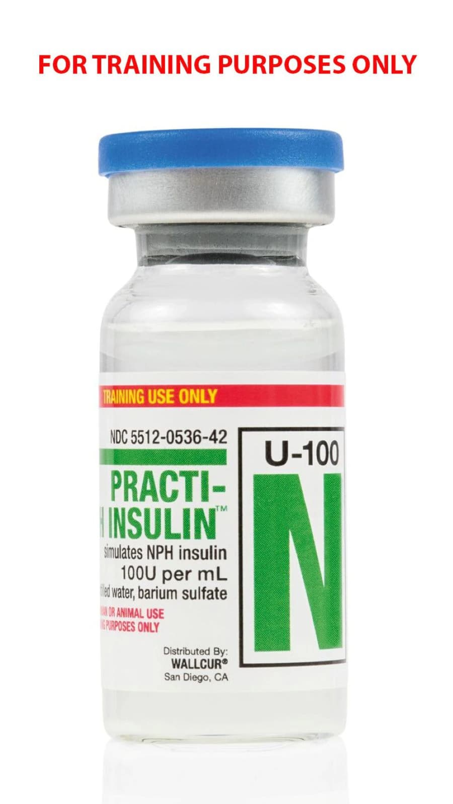 Practi-Insulin NPH Simulated Medication Vial, 10mL, Distilled Water/Barium Sulfate, 40/Package - Practi-Insulin NPH - Image 1