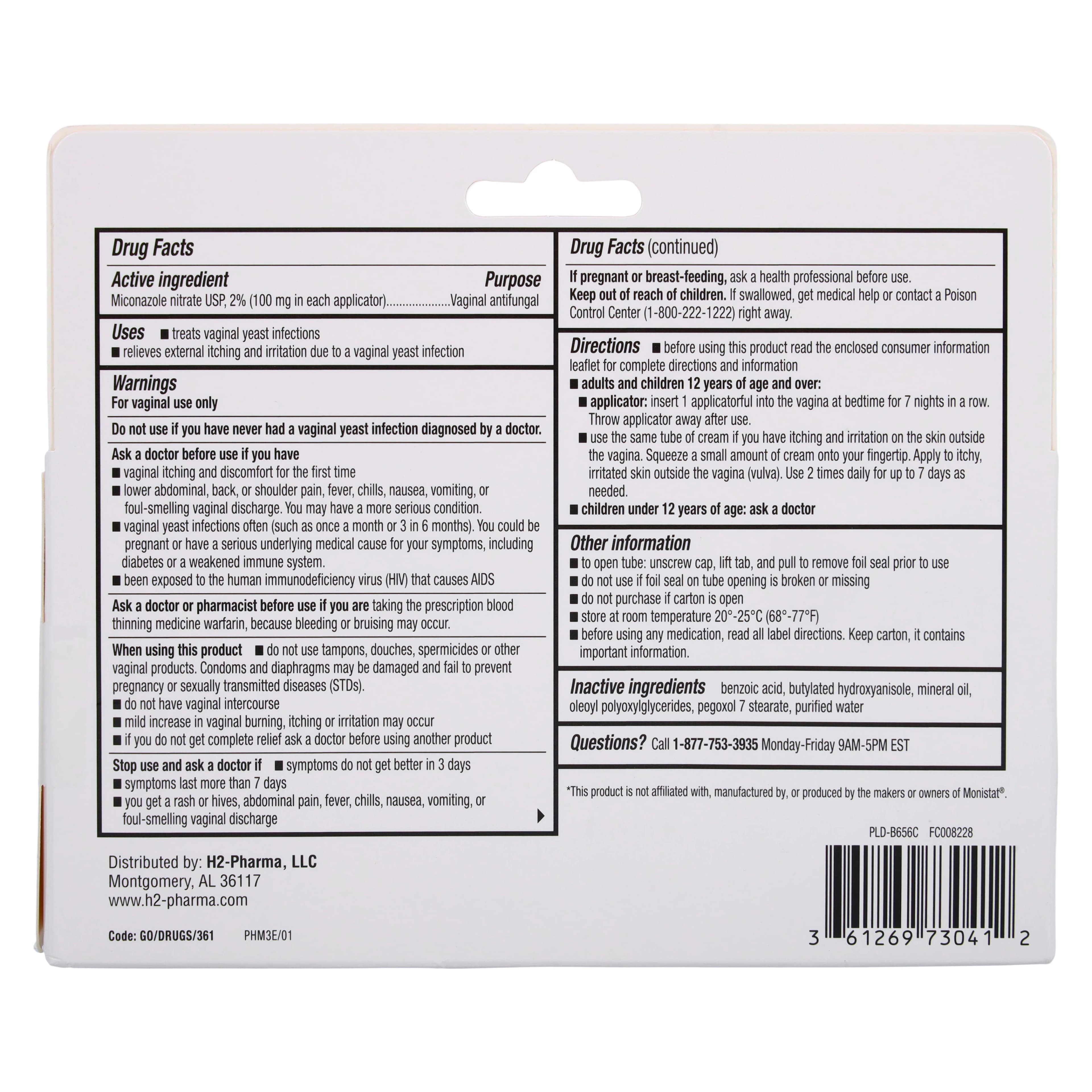 Miconazole Nitrate 2% Vaginal Cream, 45g Tube thumbnail 6