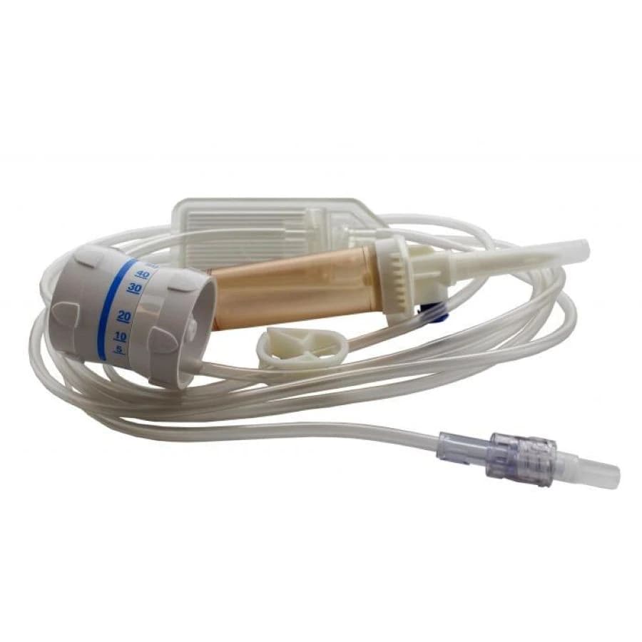 ICU Medical IV Administration Set, 0.2 Micron Filter, 20 Drops/mL, Rotating Luer, EasyDrop Flow Controller, 25/Case - Administration Set IV w/ 20 Dr - Image 1