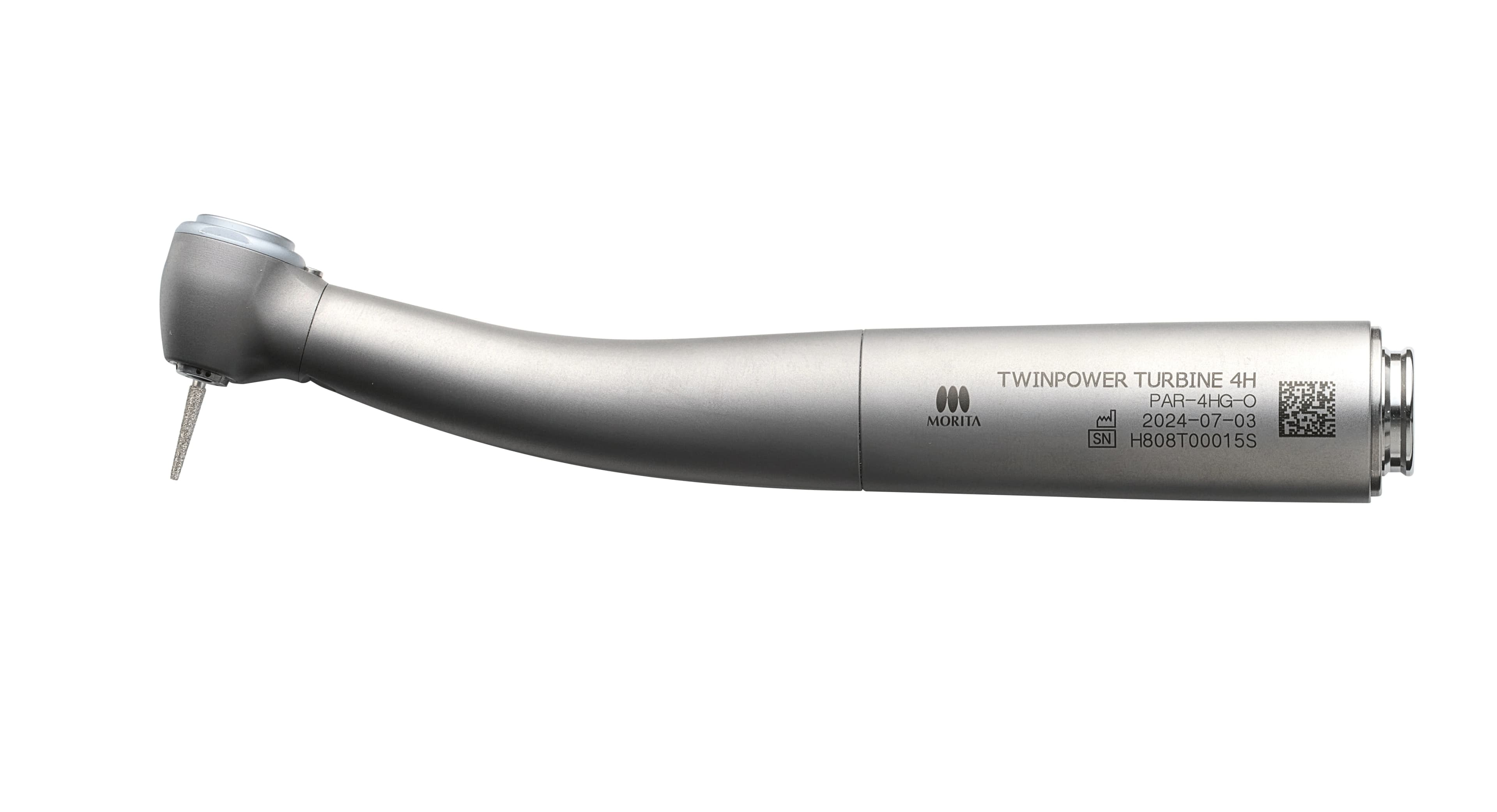 J. Morita TwinPower Turbine G-Series High-Speed Handpiece, 4-Hole, with Optics, 4-Port Water Spray, PAR-4HG-O - Twin Power Turbine G-Series Handpieces – 4-Hole Connection, Optic, 4-Port Water Spray - Use with TwinPower Morita, PAR-4HG-O - Image 1