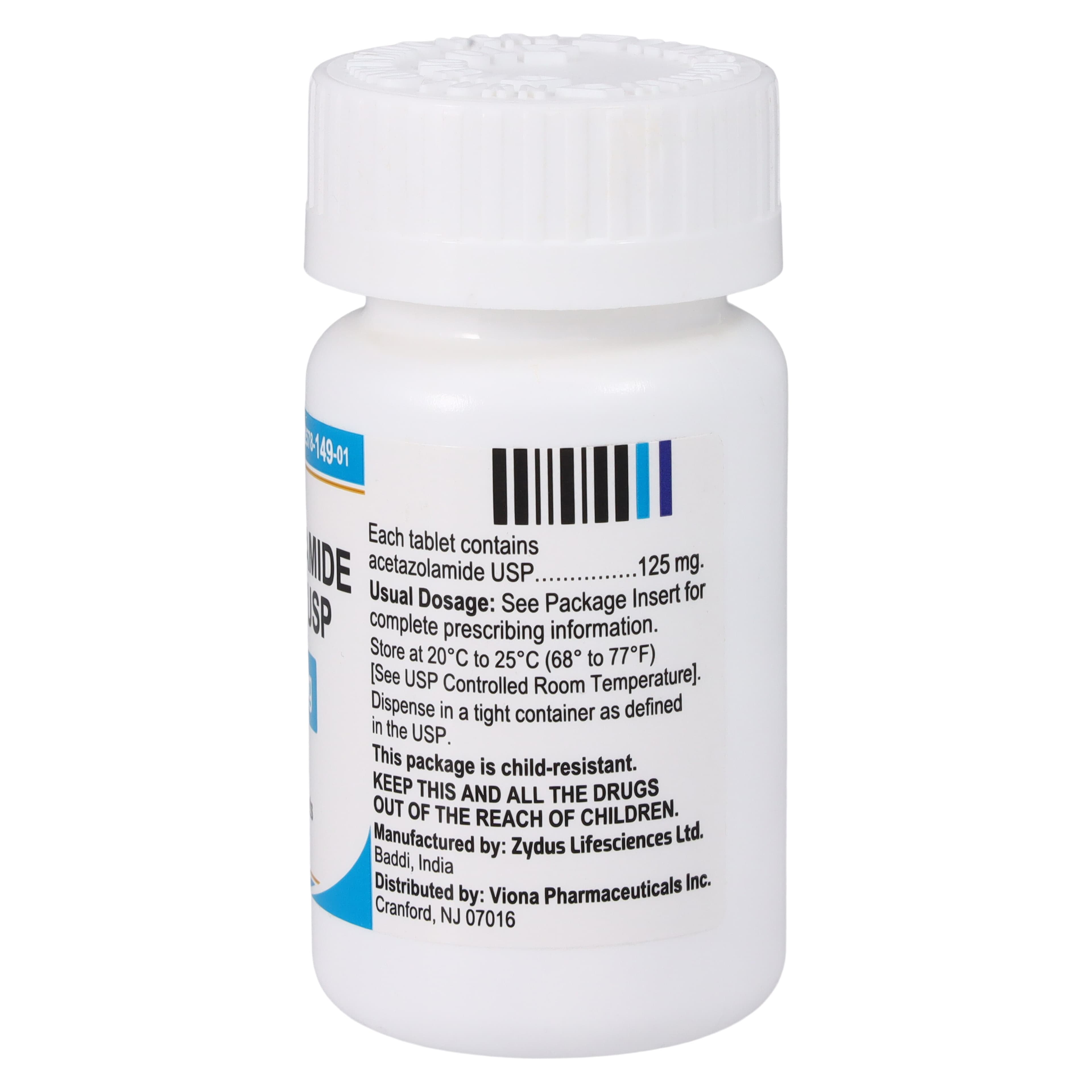 Acetazolamide Tablets 125 mg, 100 Count Bottle (Viona Pharmaceuticals) thumbnail 2