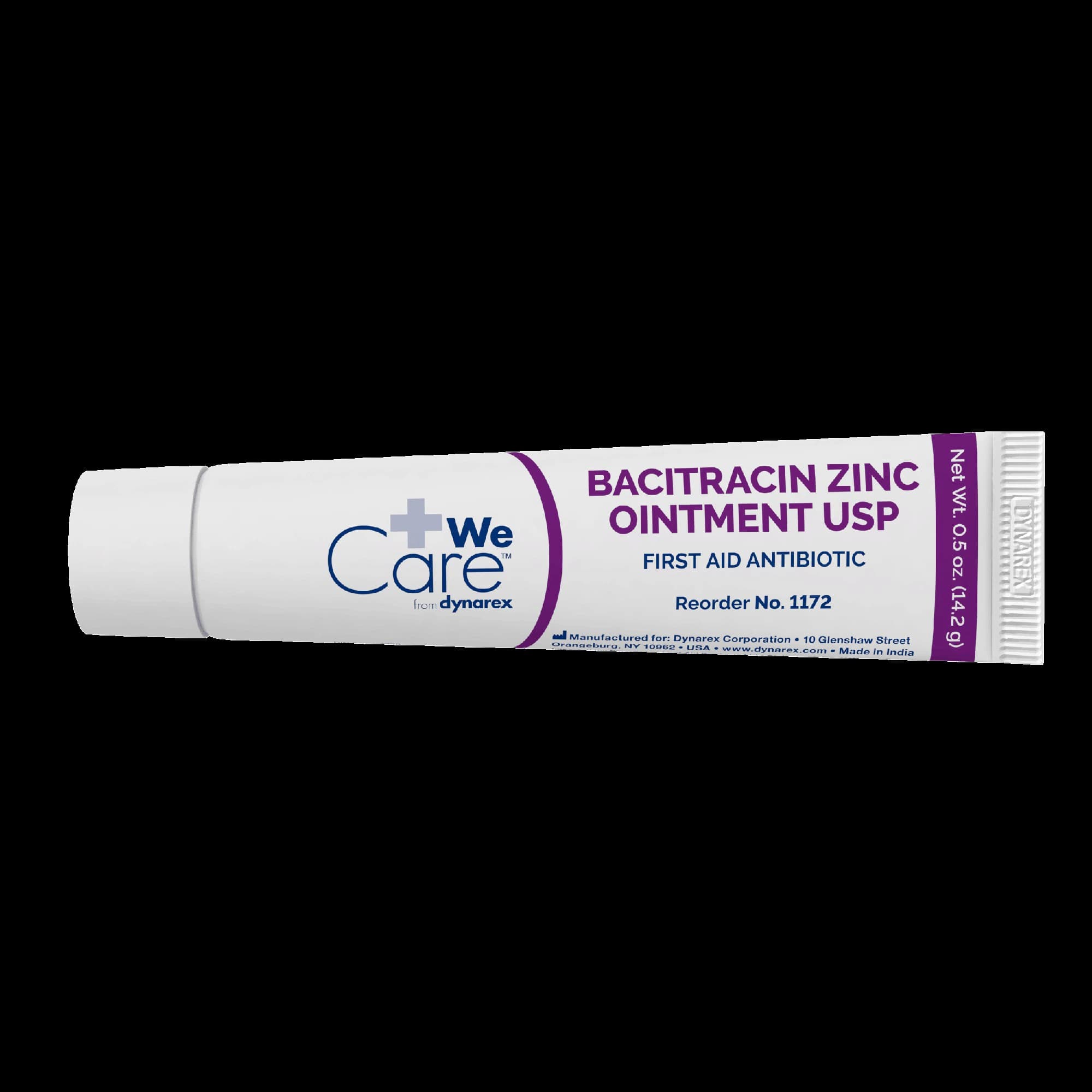 Dynarex Bacitracin Zinc Ointment, 500 units/g, 0.5 oz Tube thumbnail 2