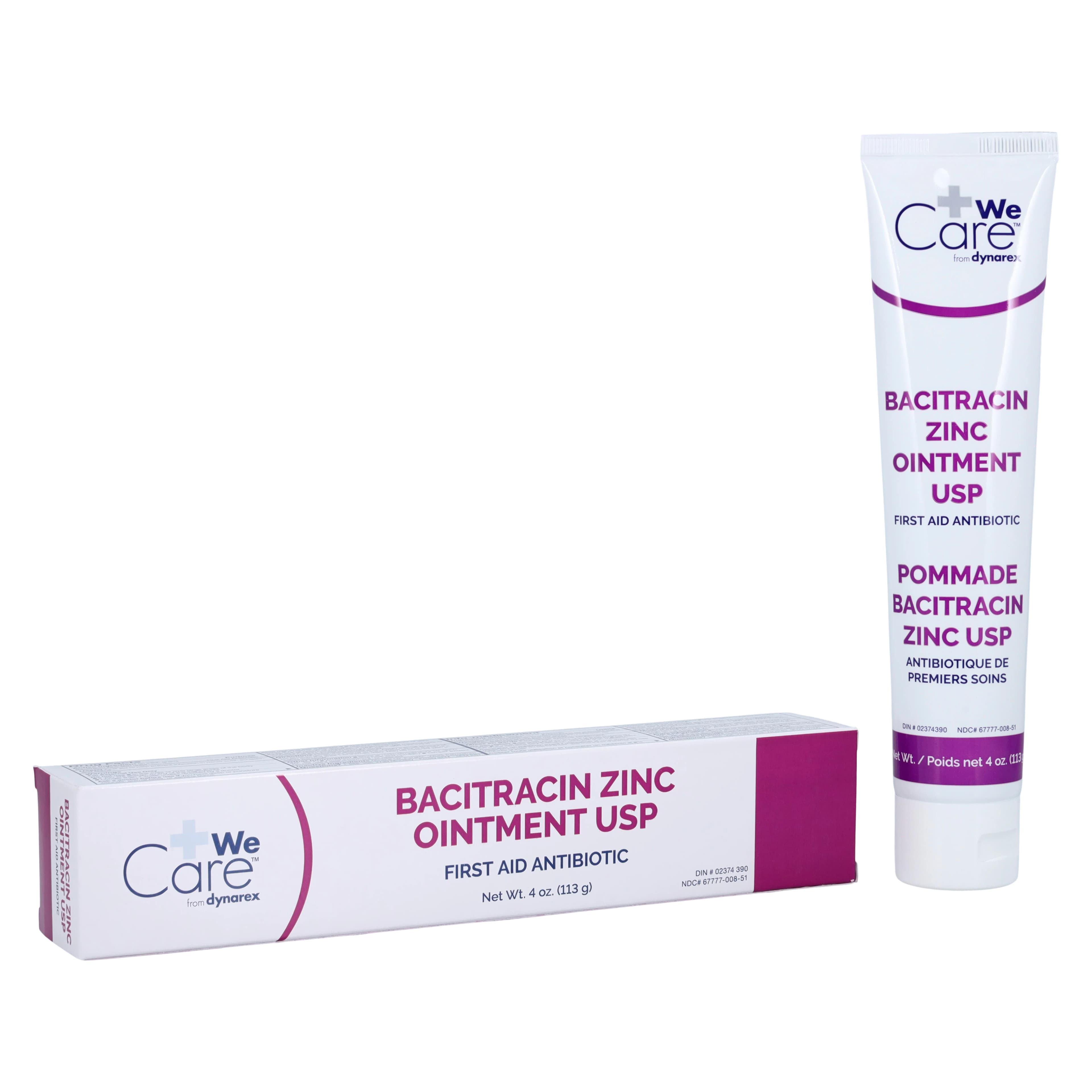 Dynarex Bacitracin Zinc Ointment, 500 Units/g, 4 oz Tube thumbnail 2