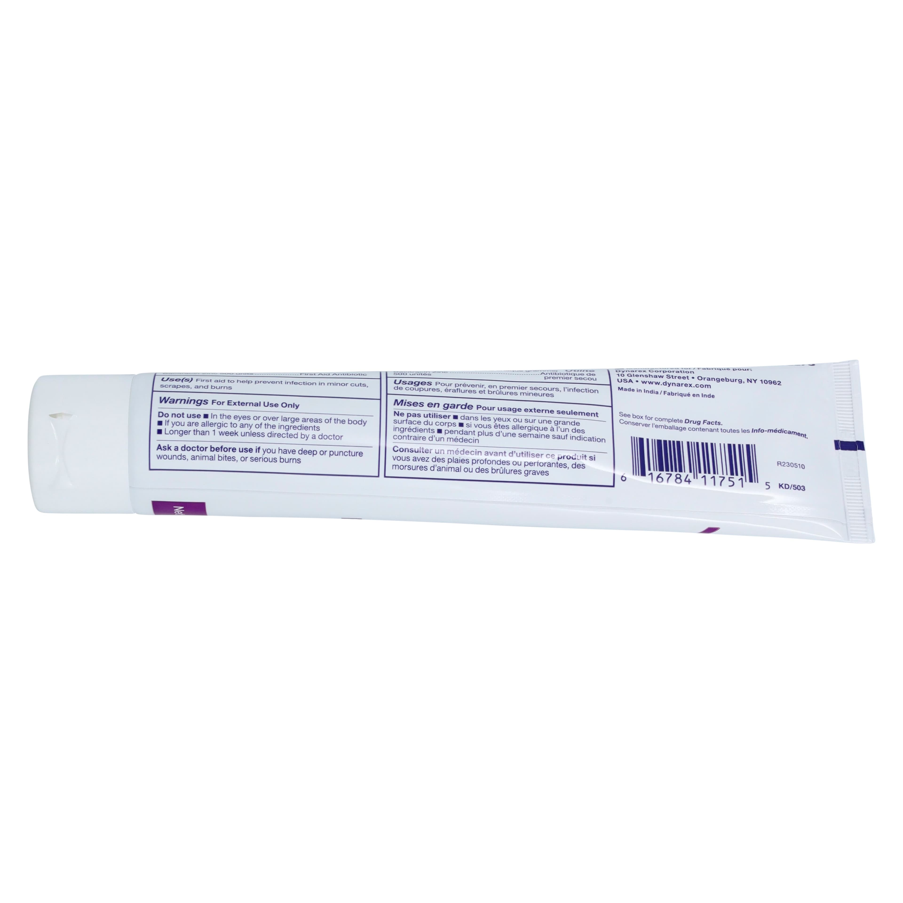 Dynarex Bacitracin Zinc Ointment, 500 Units/g, 4 oz Tube thumbnail 5