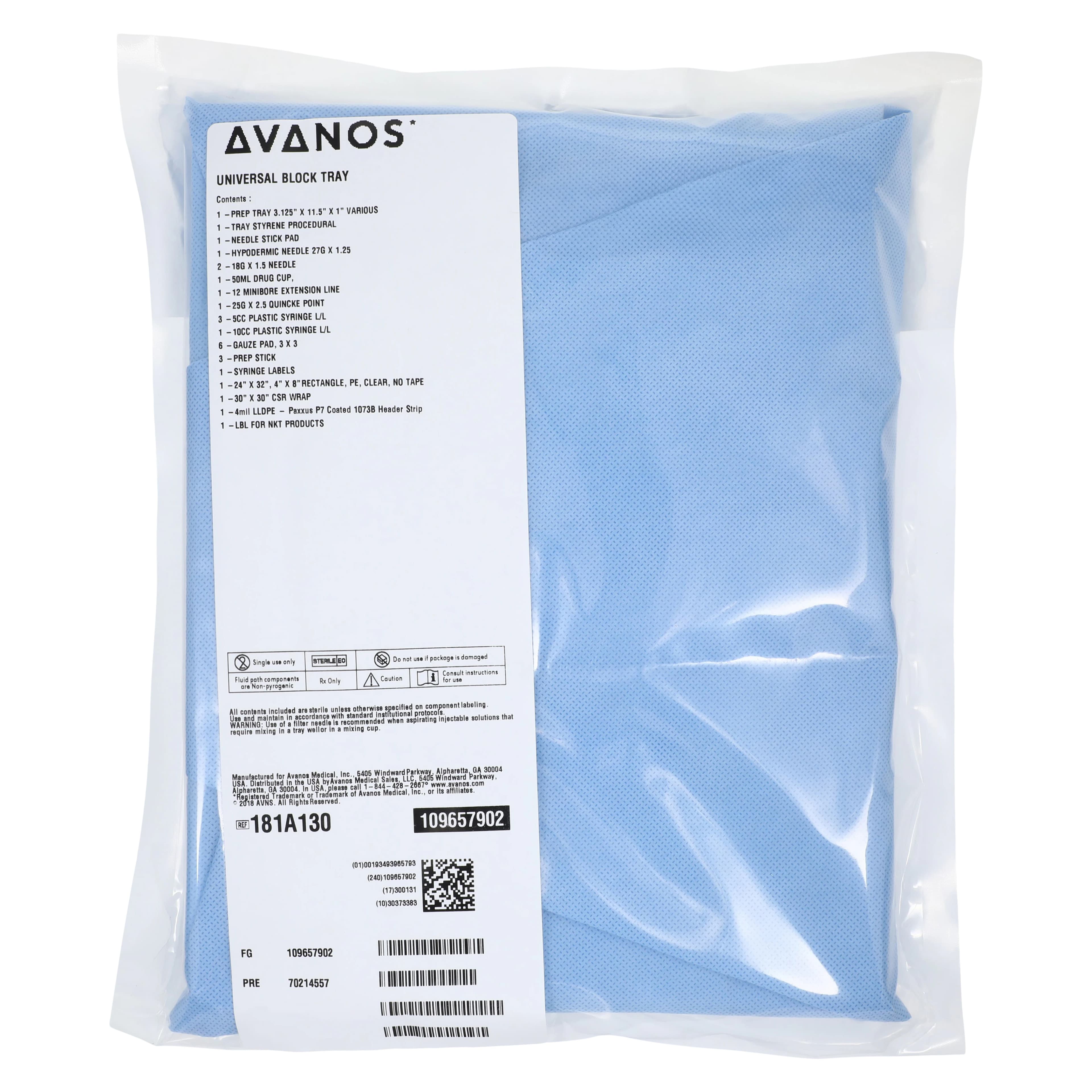Avanos Medical Nerve Block Tray - Nerve Block Tray - Image 1