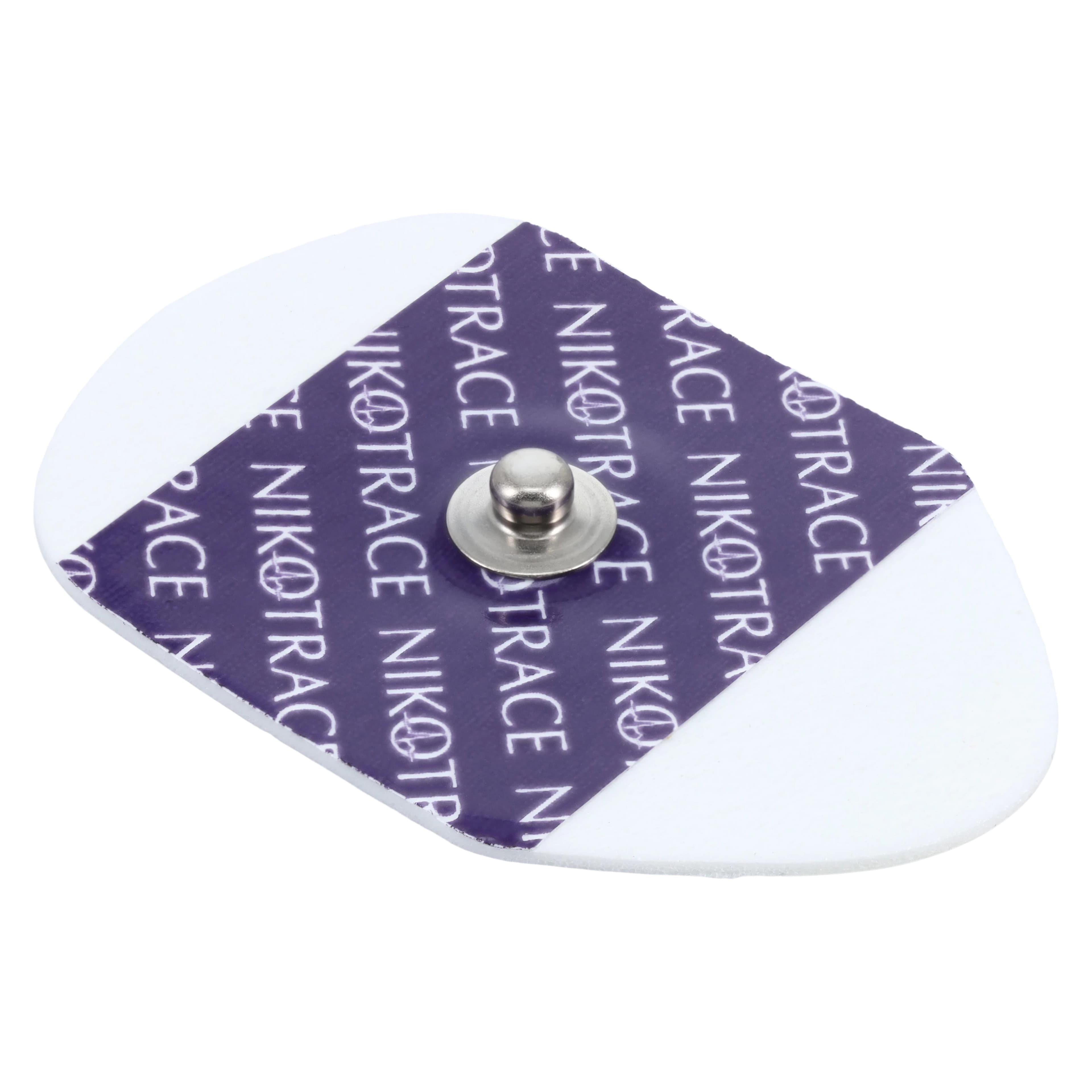 NIKOTRACE ECG Electrode, Adult/Pediatric Resting/Stress, 35x45mm Teardrop, 3/5/10 Lead, Foam, Purple, 600/Box thumbnail 2