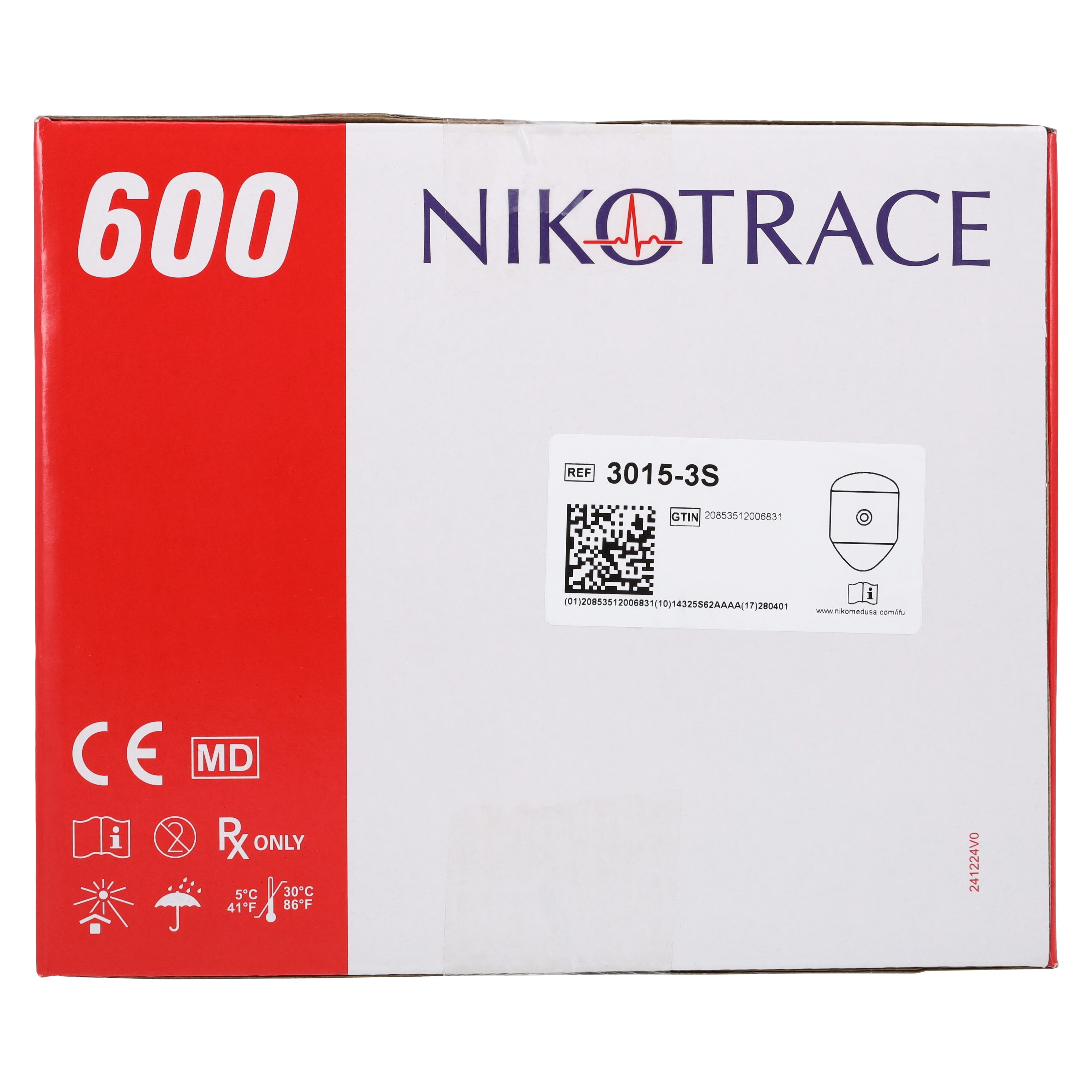 NIKOTRACE ECG Electrode, Adult/Pediatric Resting/Stress, 35x45mm Teardrop, 3/5/10 Lead, Foam, Purple, 600/Box thumbnail 6