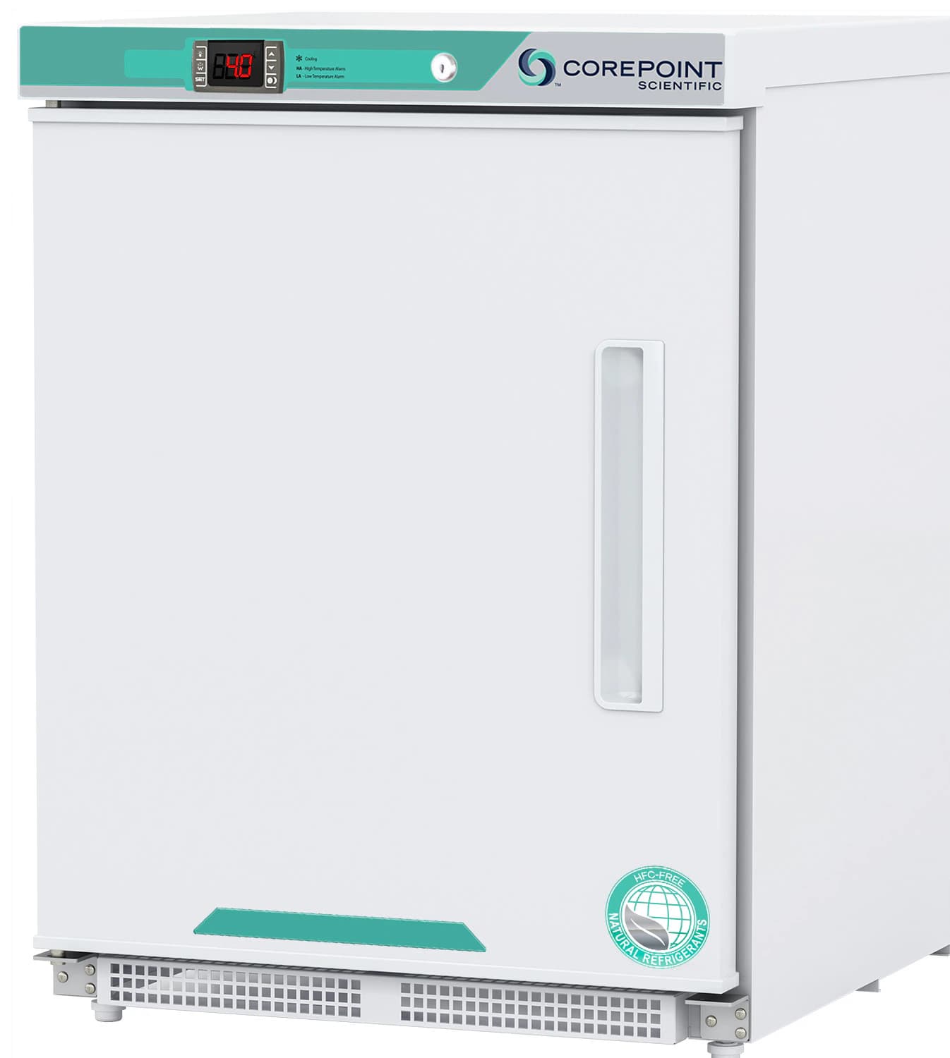 Corepoint Scientific Laboratory Refrigerator, 4.6 cu ft, Solid Door, Left Hinge, 1°C to 10°C, Cycle Defrost - Refrigerator Lab LH White - Image 1