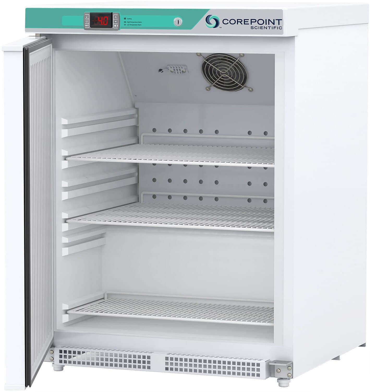 Corepoint Scientific Laboratory Refrigerator, 4.6 cu ft, Solid Door, Left Hinge, 1°C to 10°C, Cycle Defrost thumbnail 2