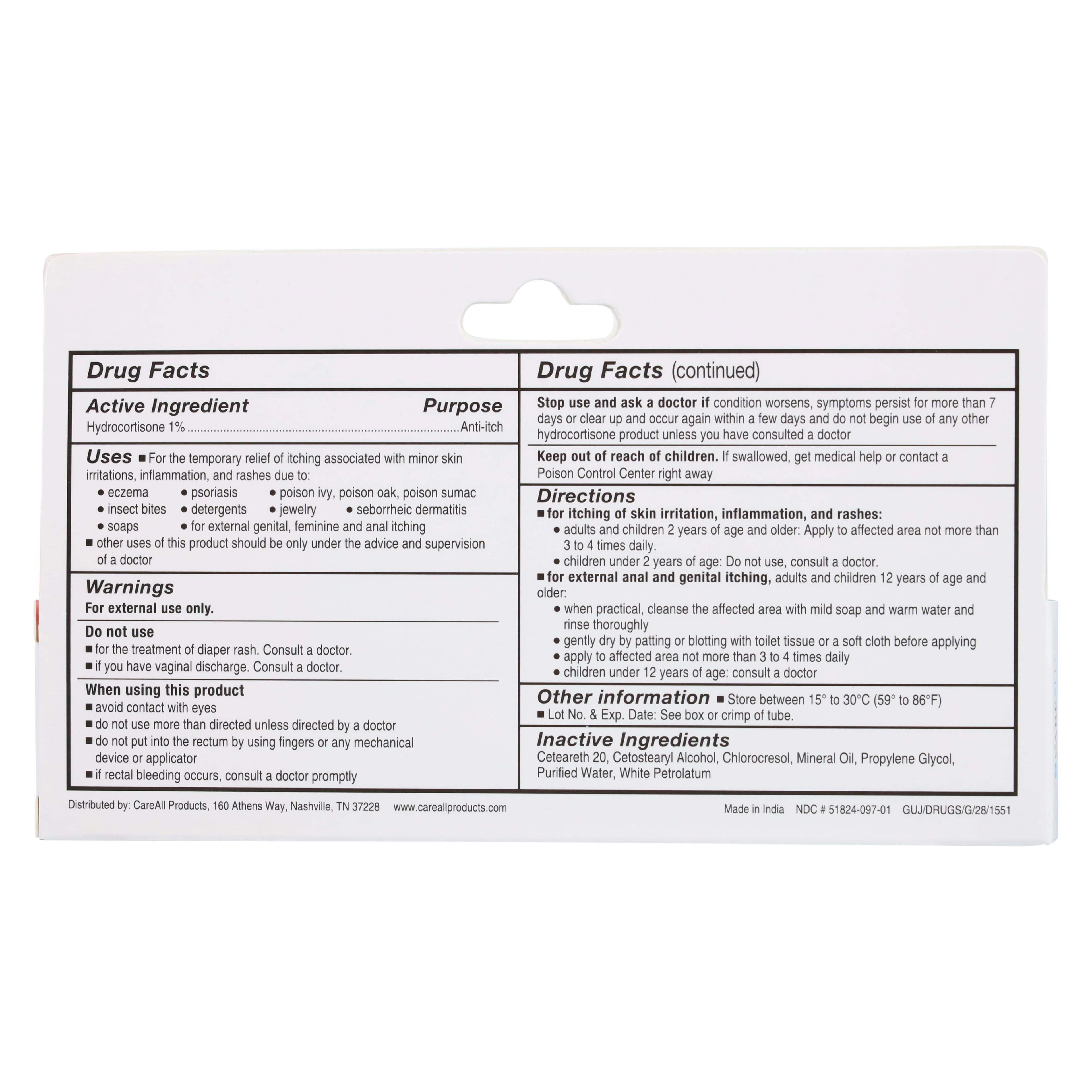 Hydrocortisone Cream OTC, 1%, 1 oz Tube thumbnail 6