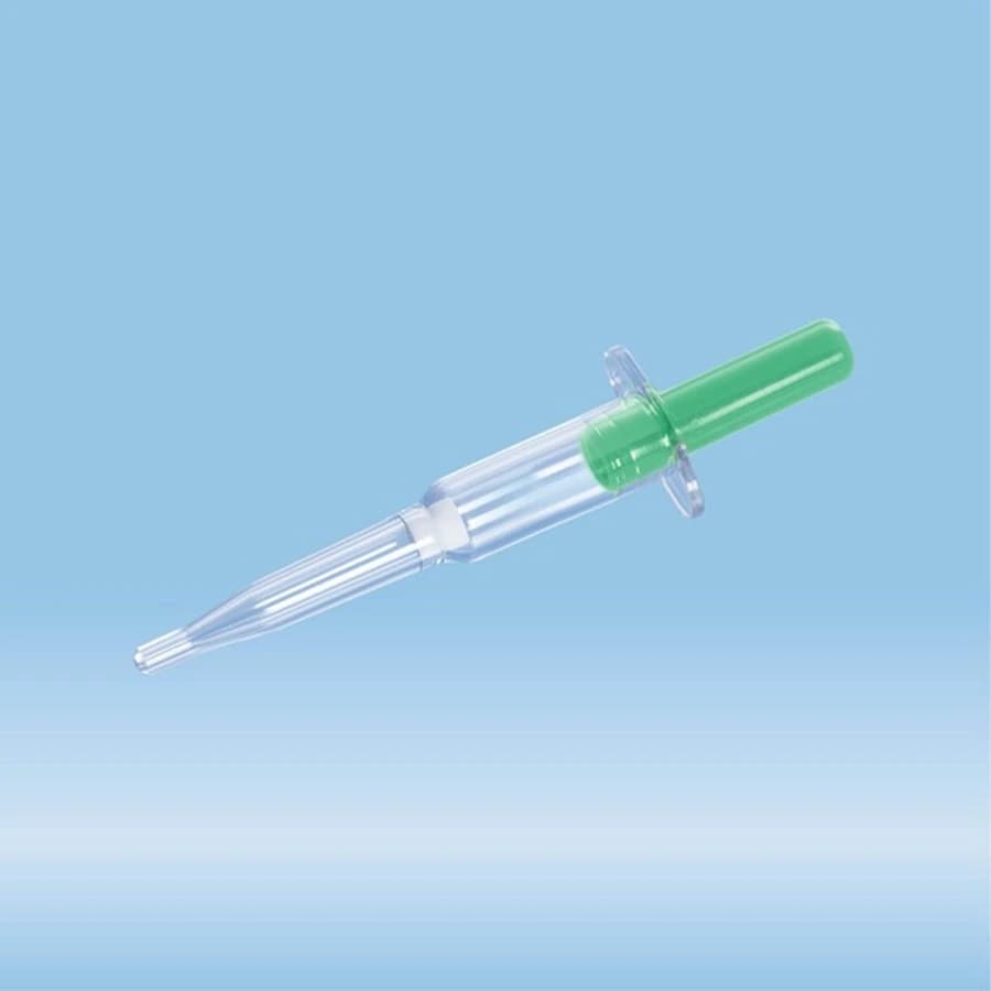 Sarstedt Minivette POCT Lithium Heparin Blood Collection Tube, Clear/Green, 100 µL, 200/Pk - Tube Minivette POCT LH - Image 1