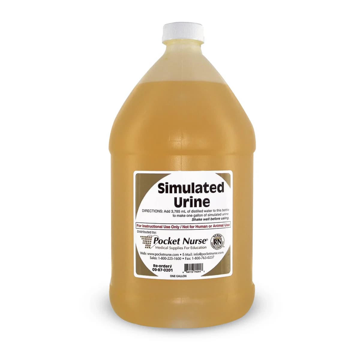 Pocket Nurse Simulated Urine, Yellow, 1 Gallon - Simulated Urine 1 Gal - Image 1