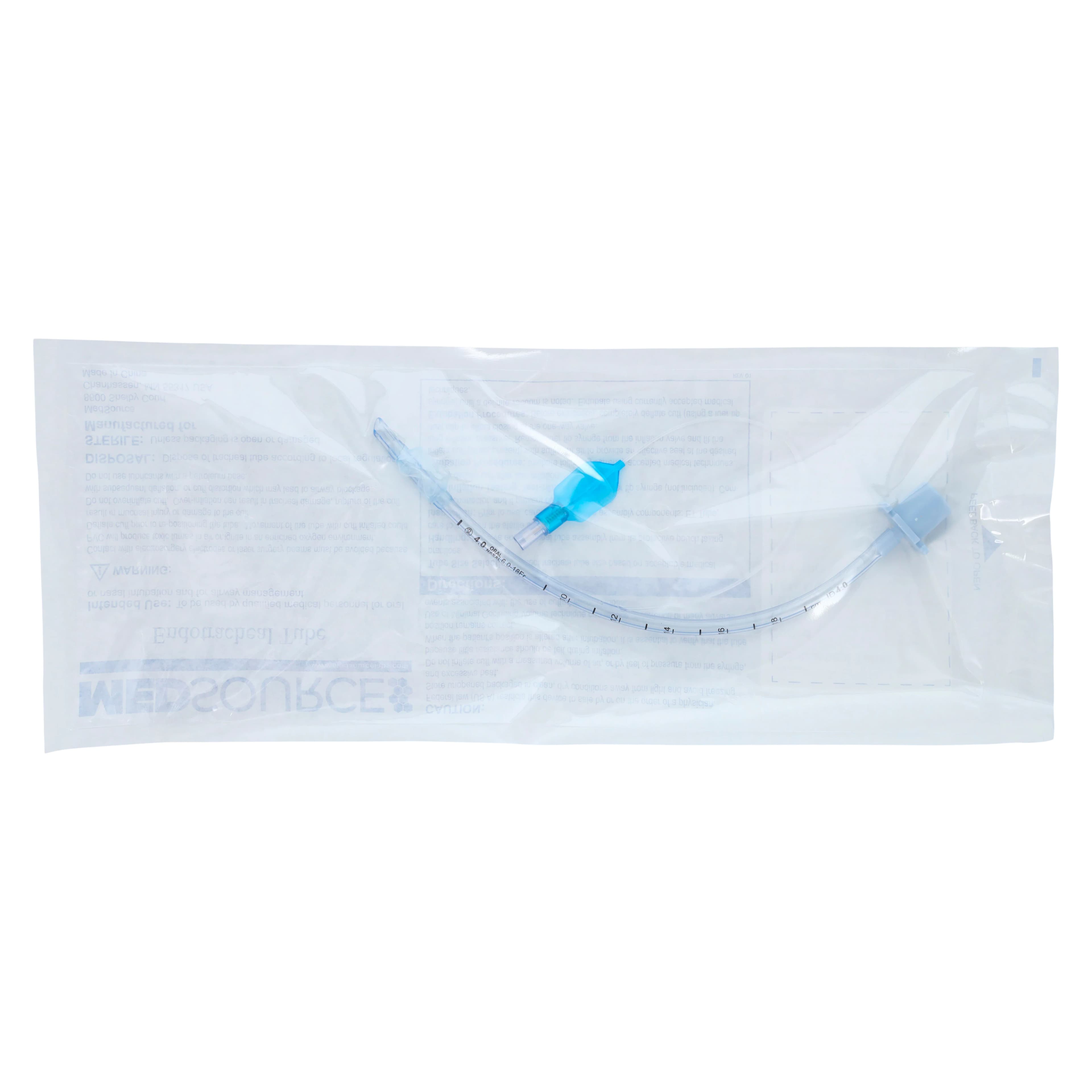 Endotracheal Tube, Cuffed, 4.0 mm, PVC, 10/Box - ET Tube Cuffed 4.0 10/Bx - Image 1