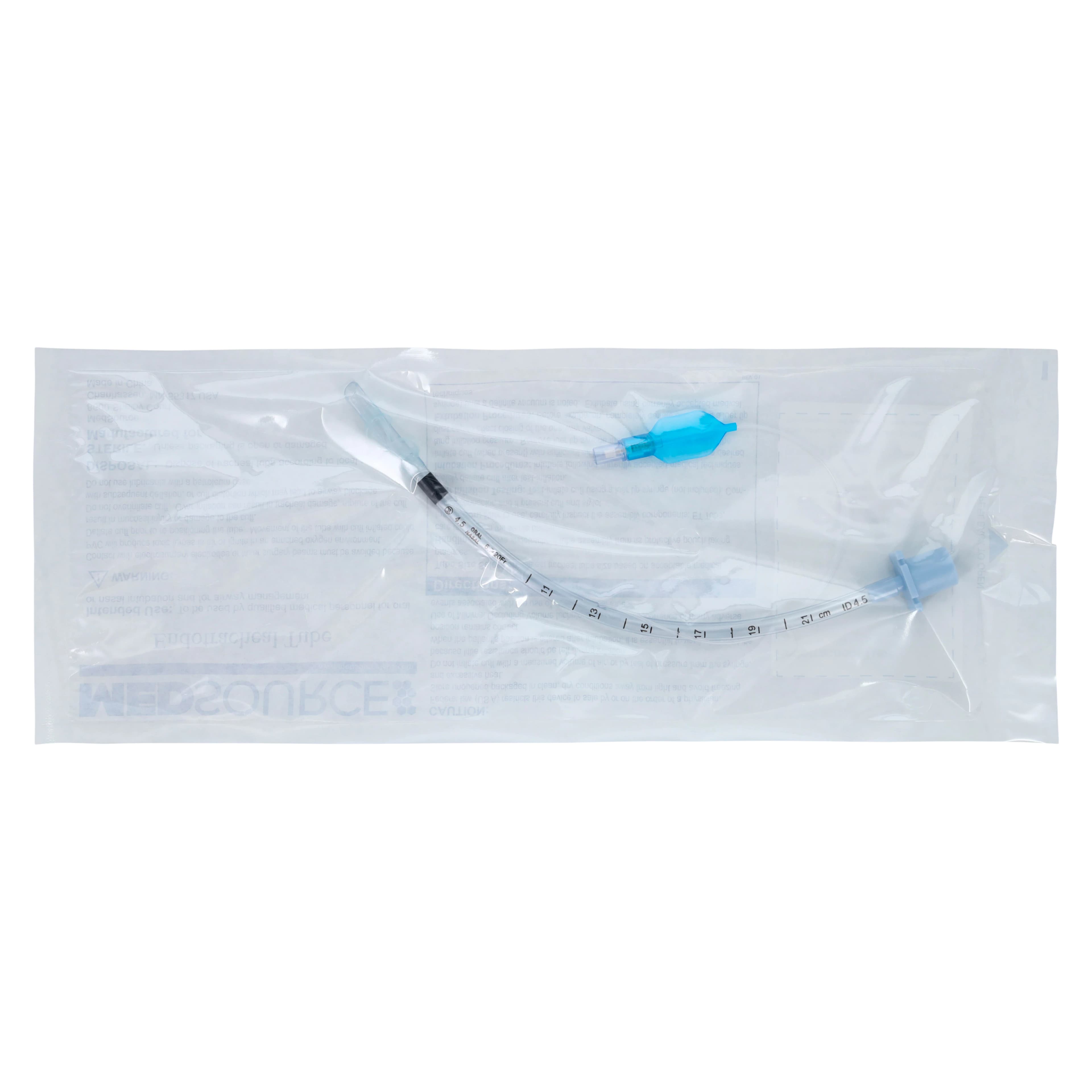 Medsource International Endotracheal Tube, Cuffed, 4.5 mm ID, PVC, 10/Box - ET Tube Cuffed 4.5 10/Bx - Image 1