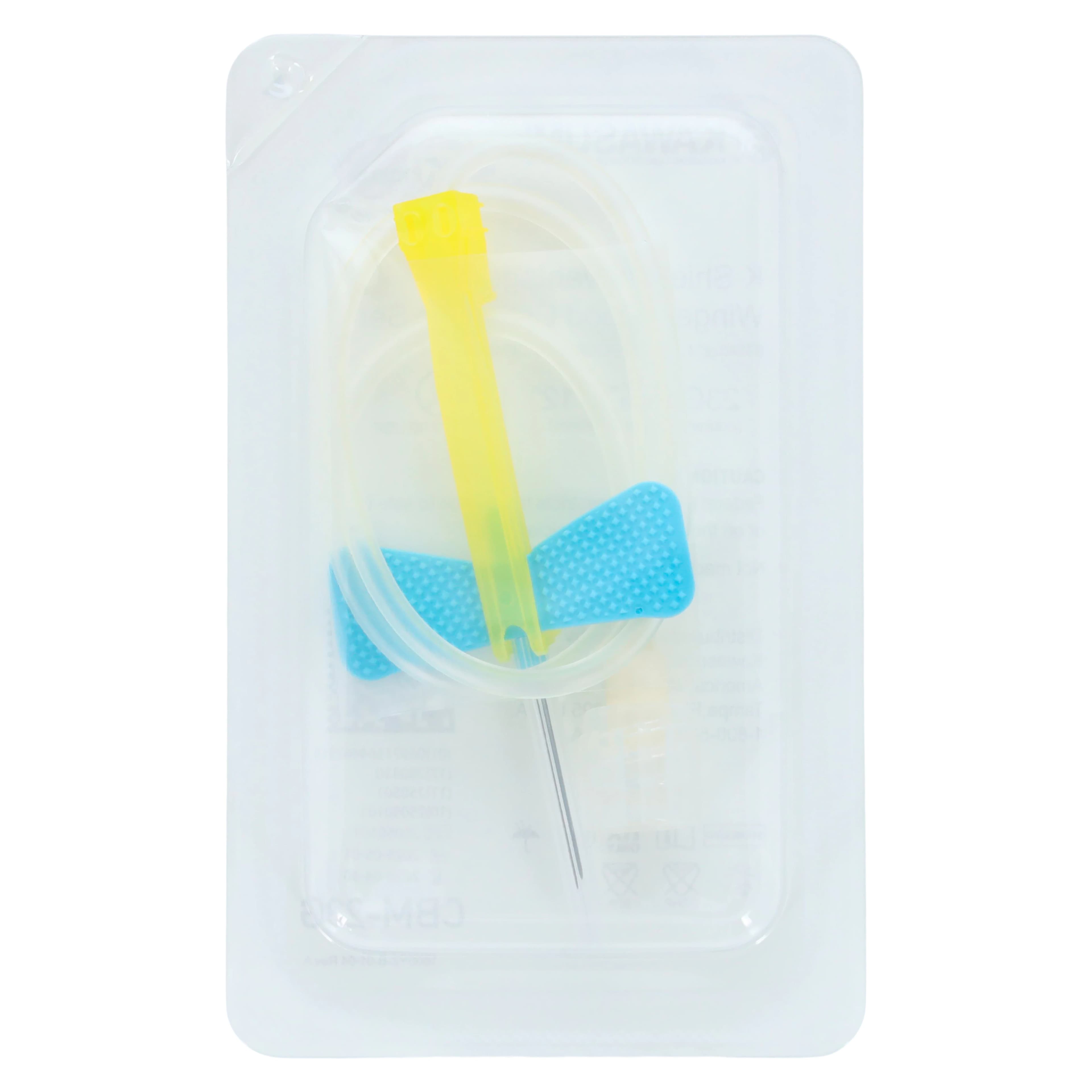 K-Shield Advantage Blood Collection Set, 23G x 3/4", Winged, 12" Tubing, Light Blue, Safety, Sterile, Latex-Free, 500/Case thumbnail 2