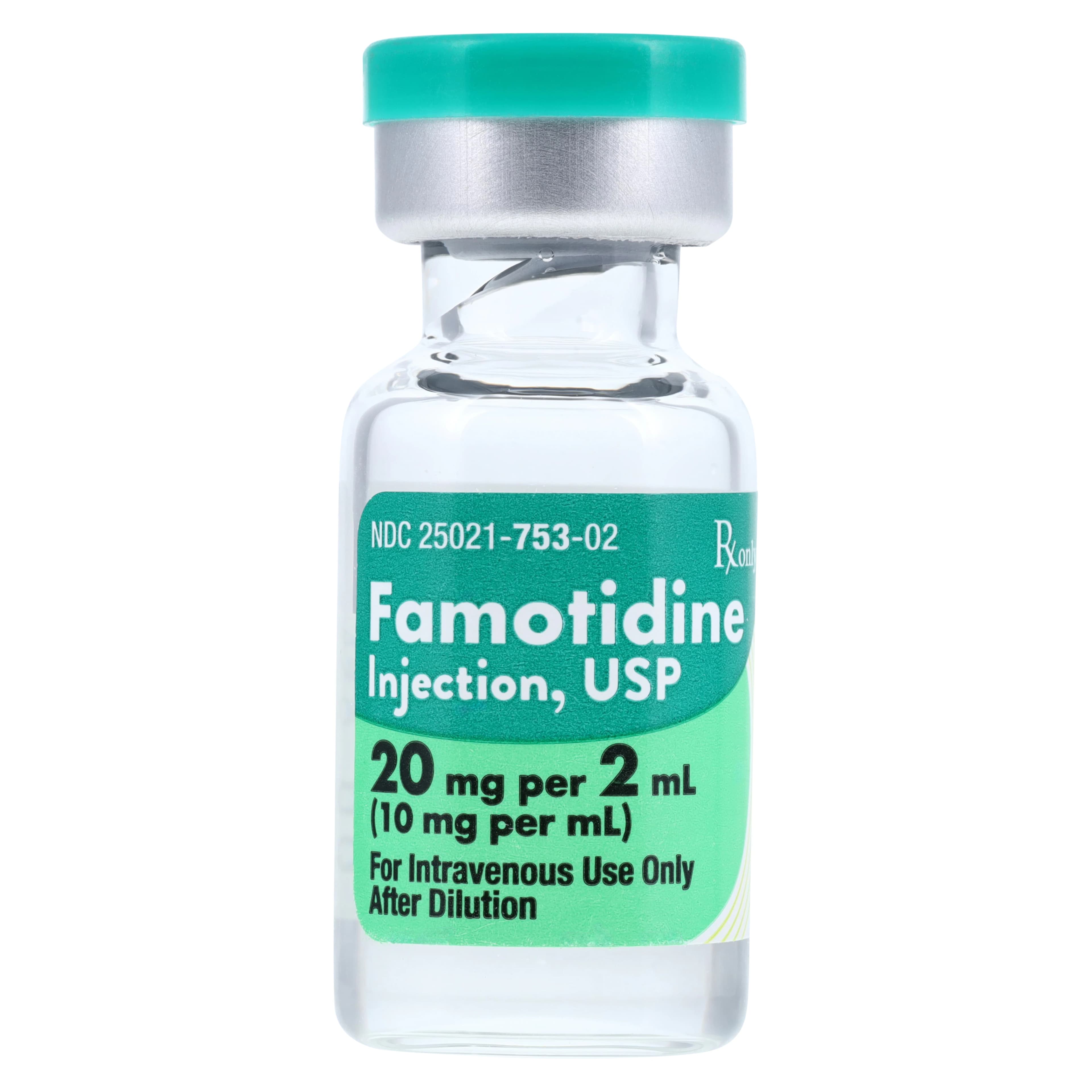 Famotidine Injection 10mg/mL SDV 2mL, 25/Package, Sagent Pharmaceuticals thumbnail 2
