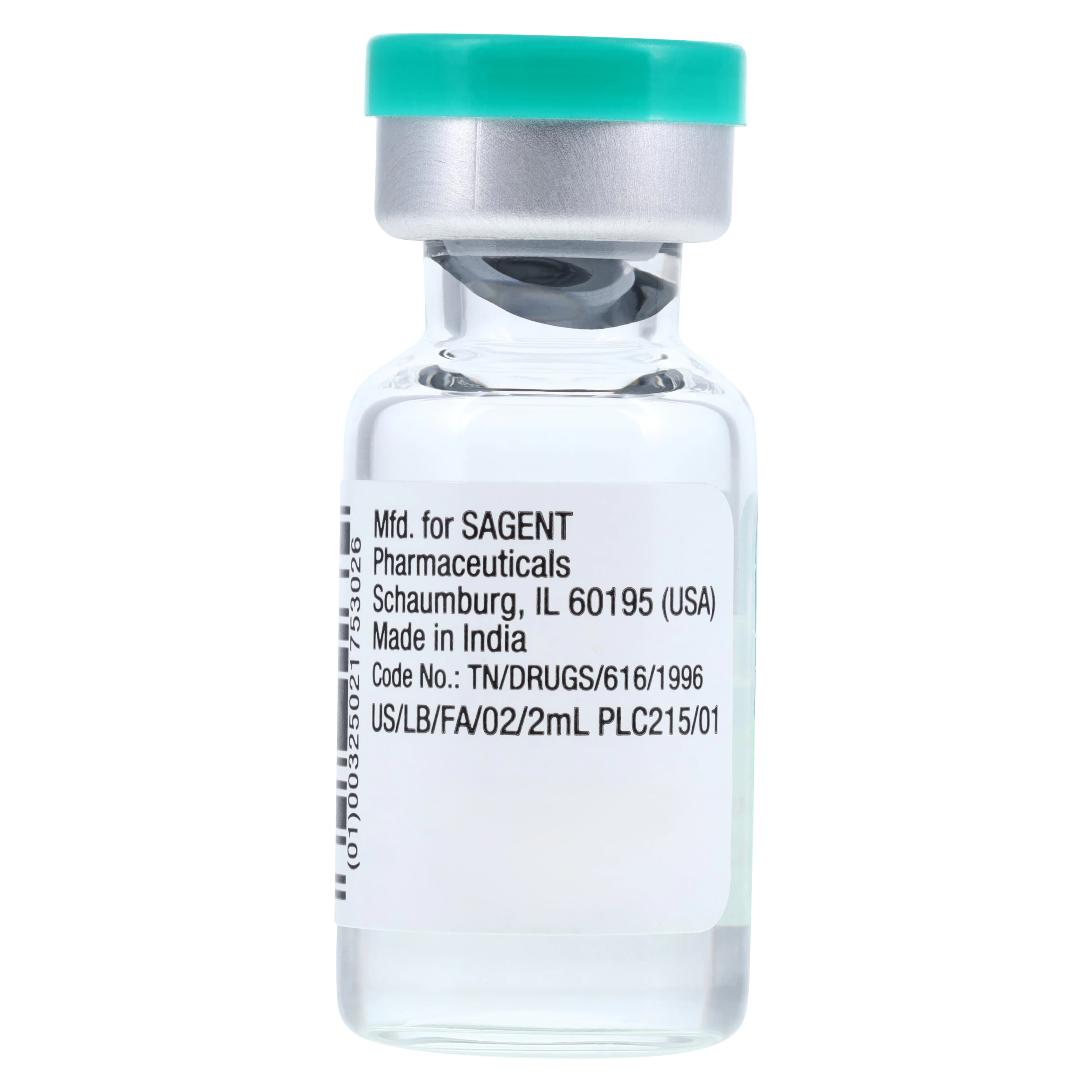 Famotidine Injection 10mg/mL SDV 2mL, 25/Package, Sagent Pharmaceuticals thumbnail 3