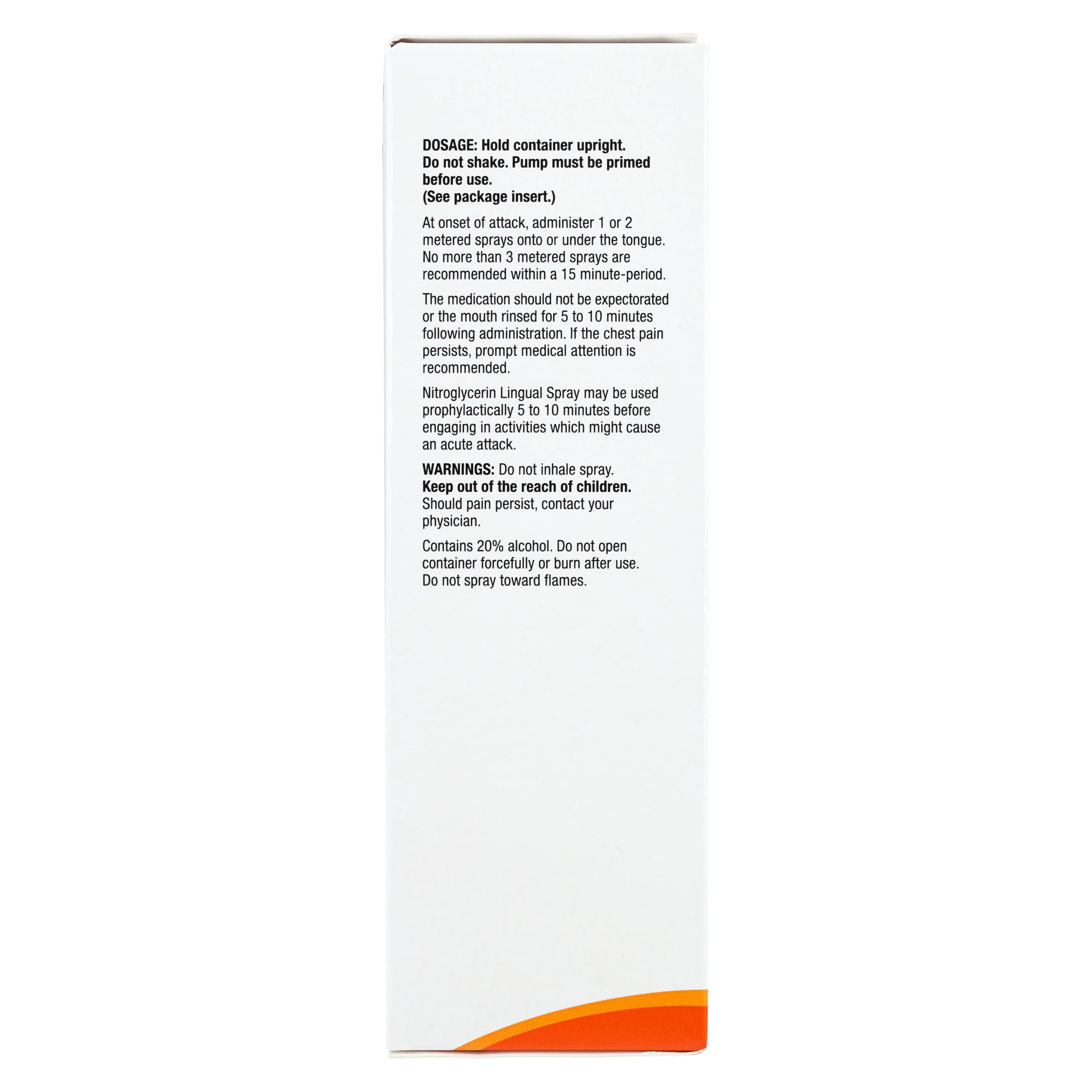 Nitroglycerin Lingual Spray 400mcg/Spray, 200 Sprays per Bottle (Padagis) thumbnail 5