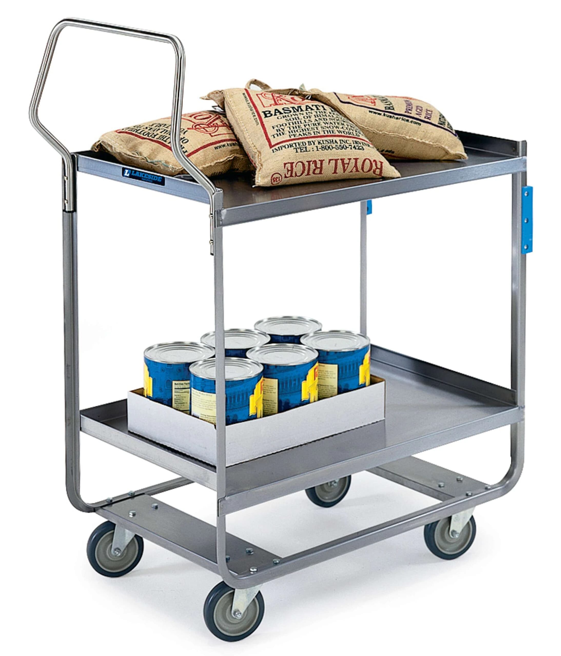 Lakeside Utility Cart, Stainless Steel, 2-Shelf - Cart Utility SS 2 Shelf - Image 1