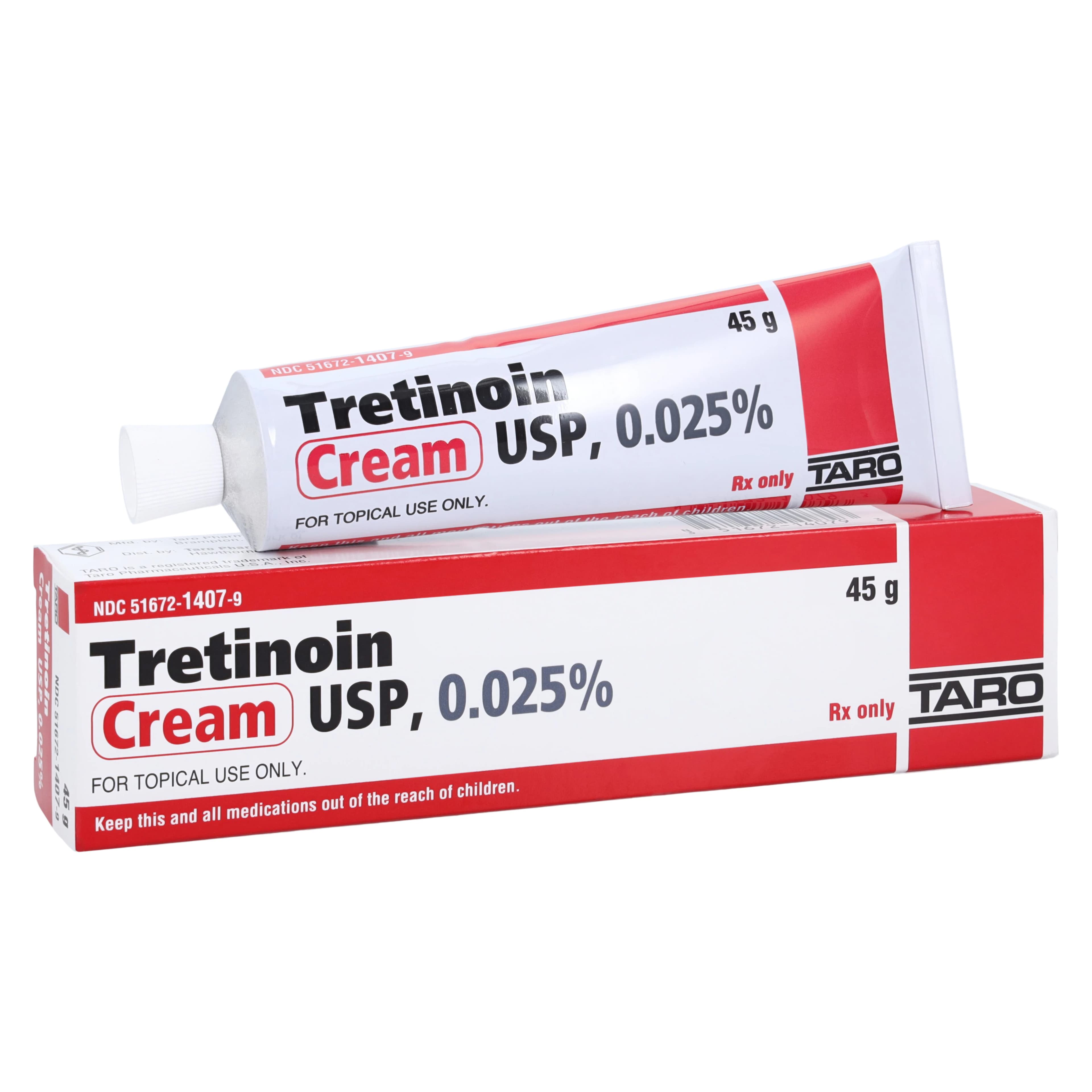 Tretinoin Cream 0.025%, 45g Tube, Sun Pharmaceutical - Tretinoin Cream - Image 1
