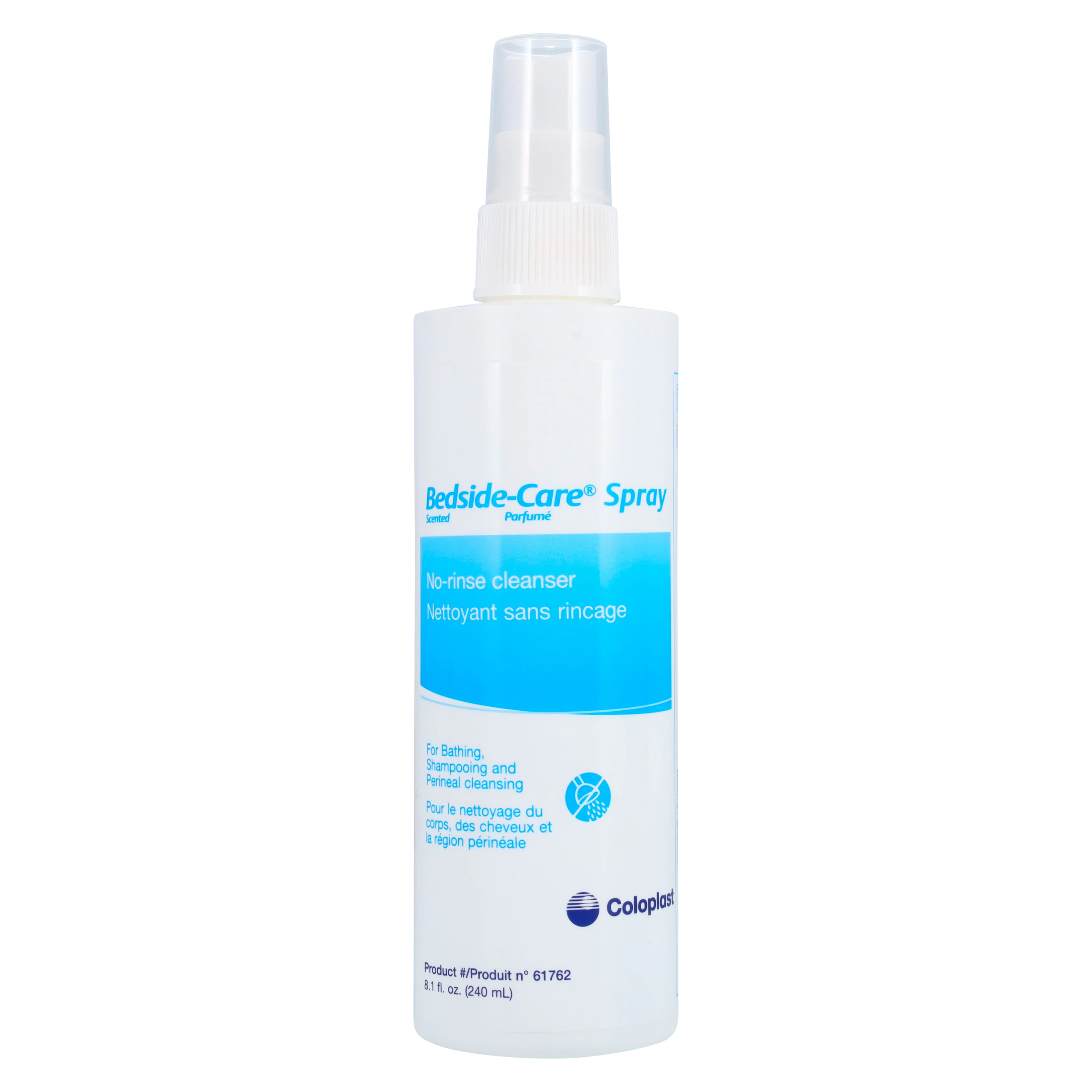 Coloplast Bedside-Care No Rinse Shampoo/Body Wash Spray, Scented, Alcohol-Free, 8.1 oz Bottle - Bedside-Care Body Wash 8oz - Image 1