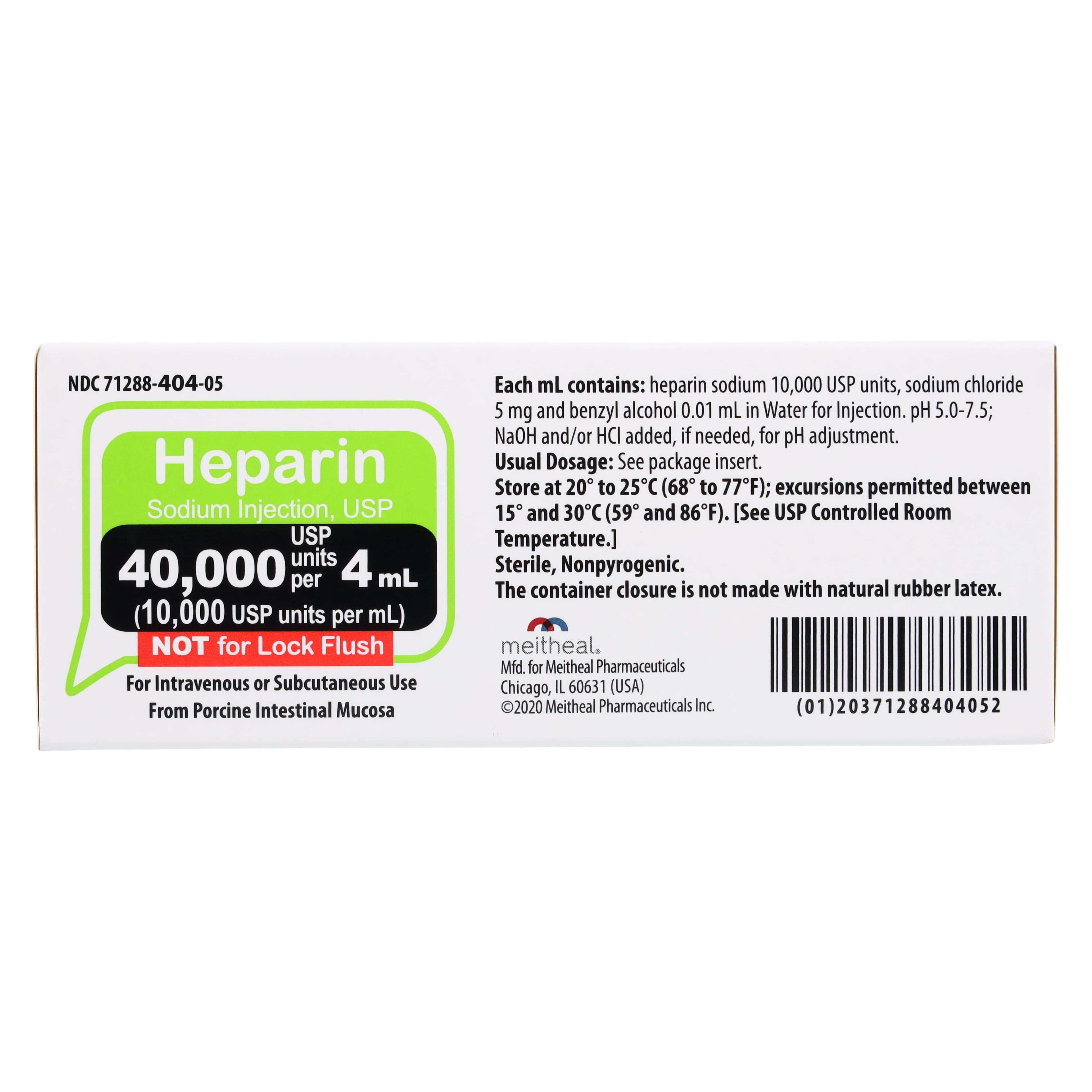 Heparin Sodium (Pork) Injection, 10,000 USP Units/mL, Multiple-Dose Vial, 4 mL, 25/Package thumbnail 5