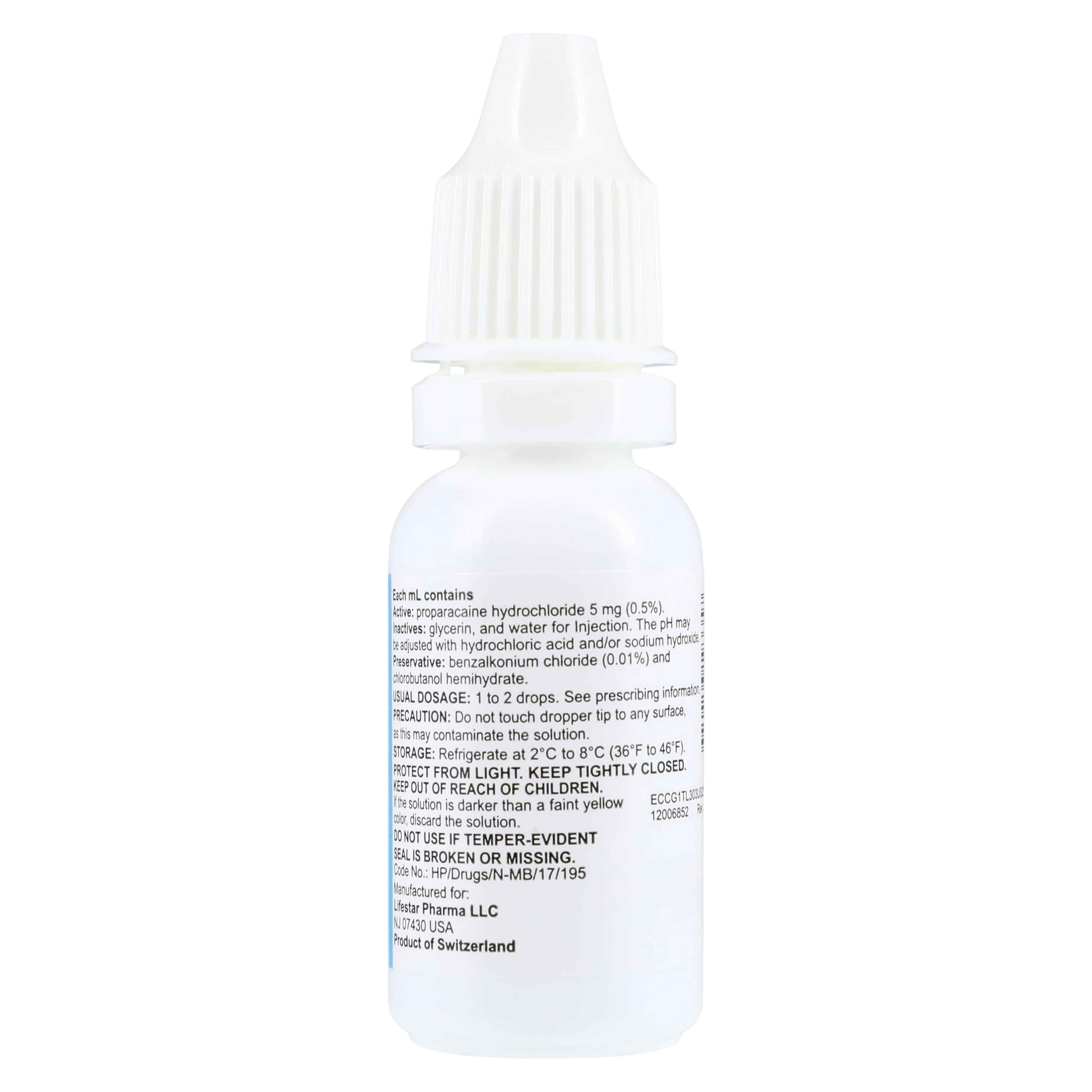Proparacaine HCl Ophthalmic Solution 0.5%, 15 mL Bottle thumbnail 4