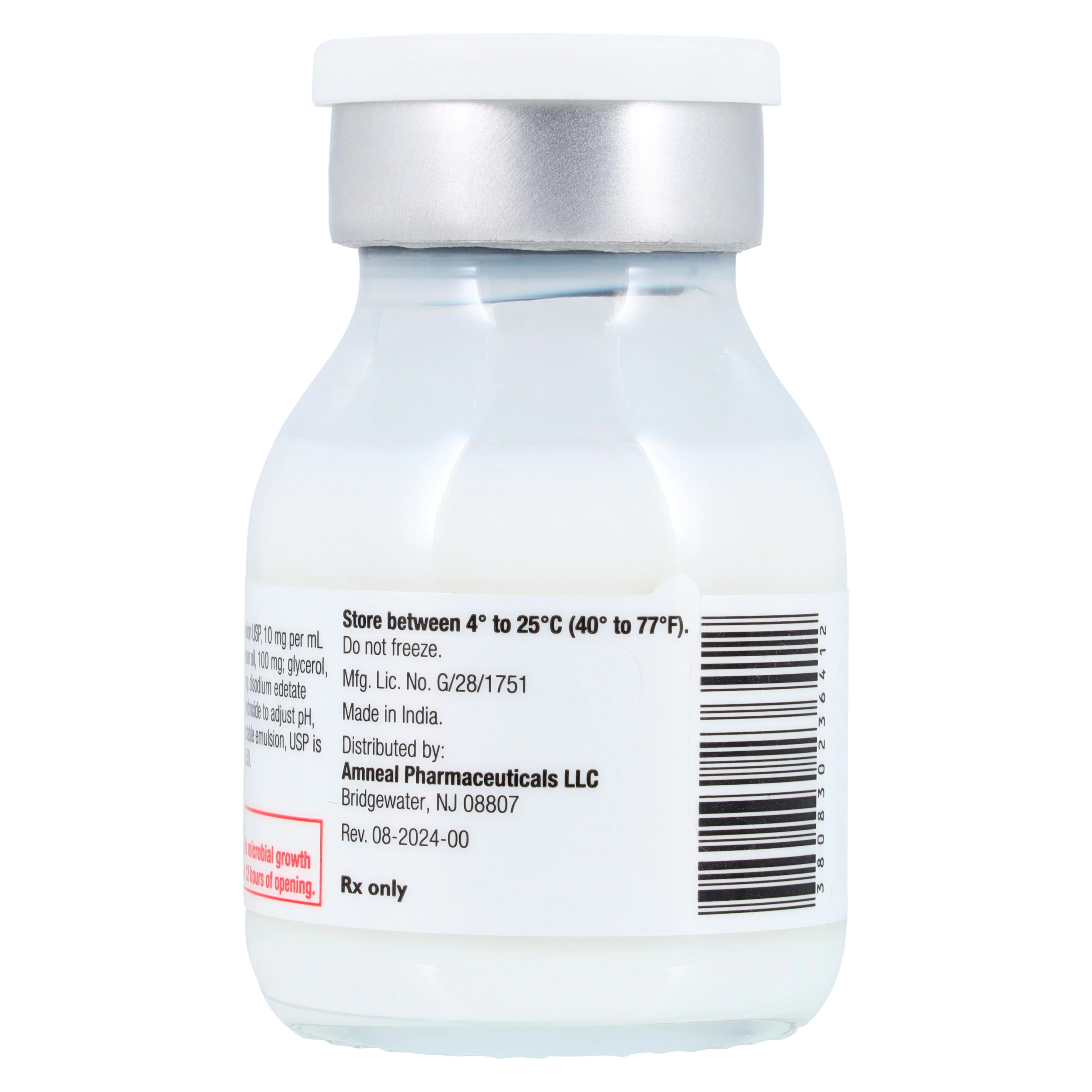 Propofol Injection 10mg/mL SDV 50mL, 20/Package, Amneal thumbnail 4