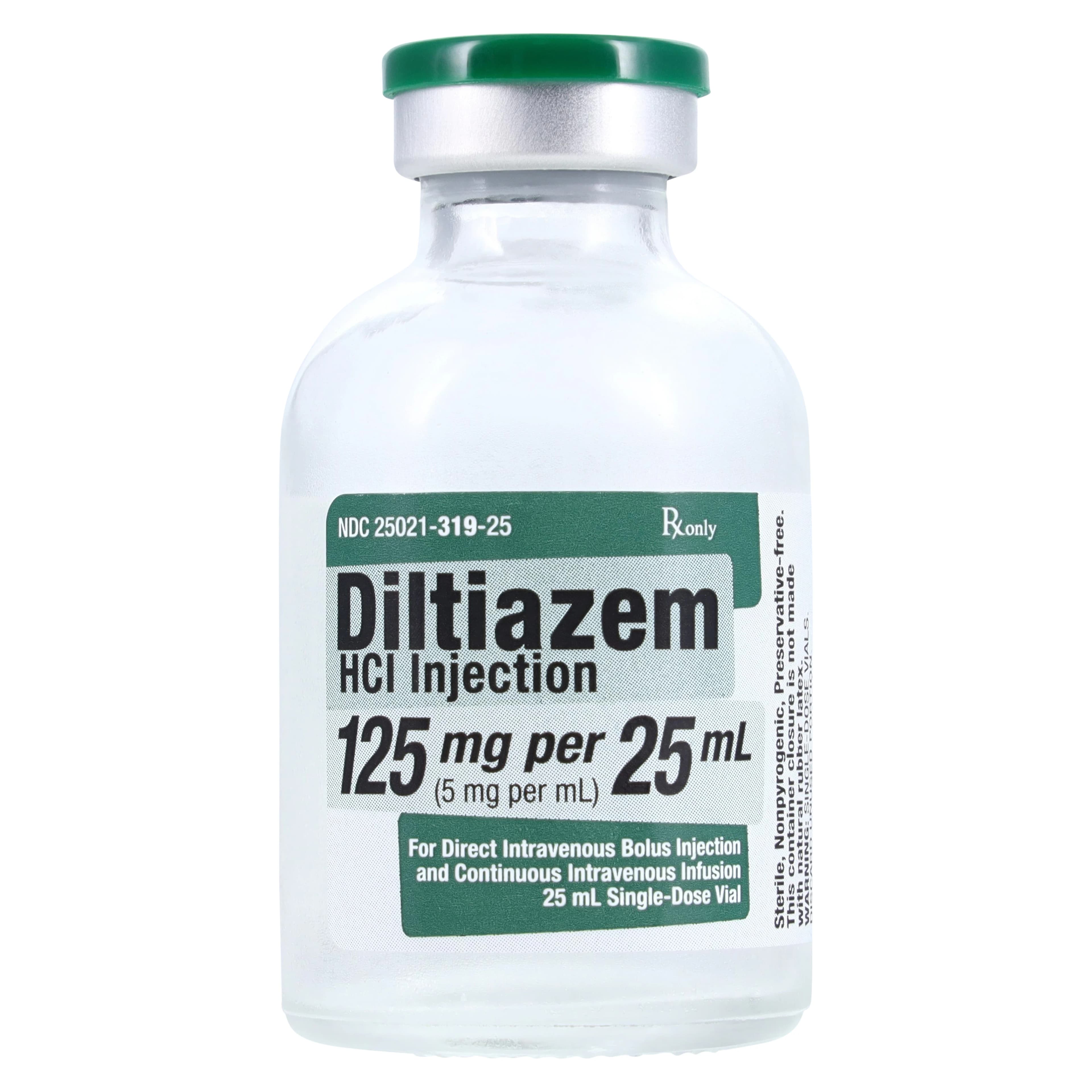 Diltiazem HCl Injection, 5 mg/mL, Single-Dose Vial, 25 mL, 10/Package thumbnail 2