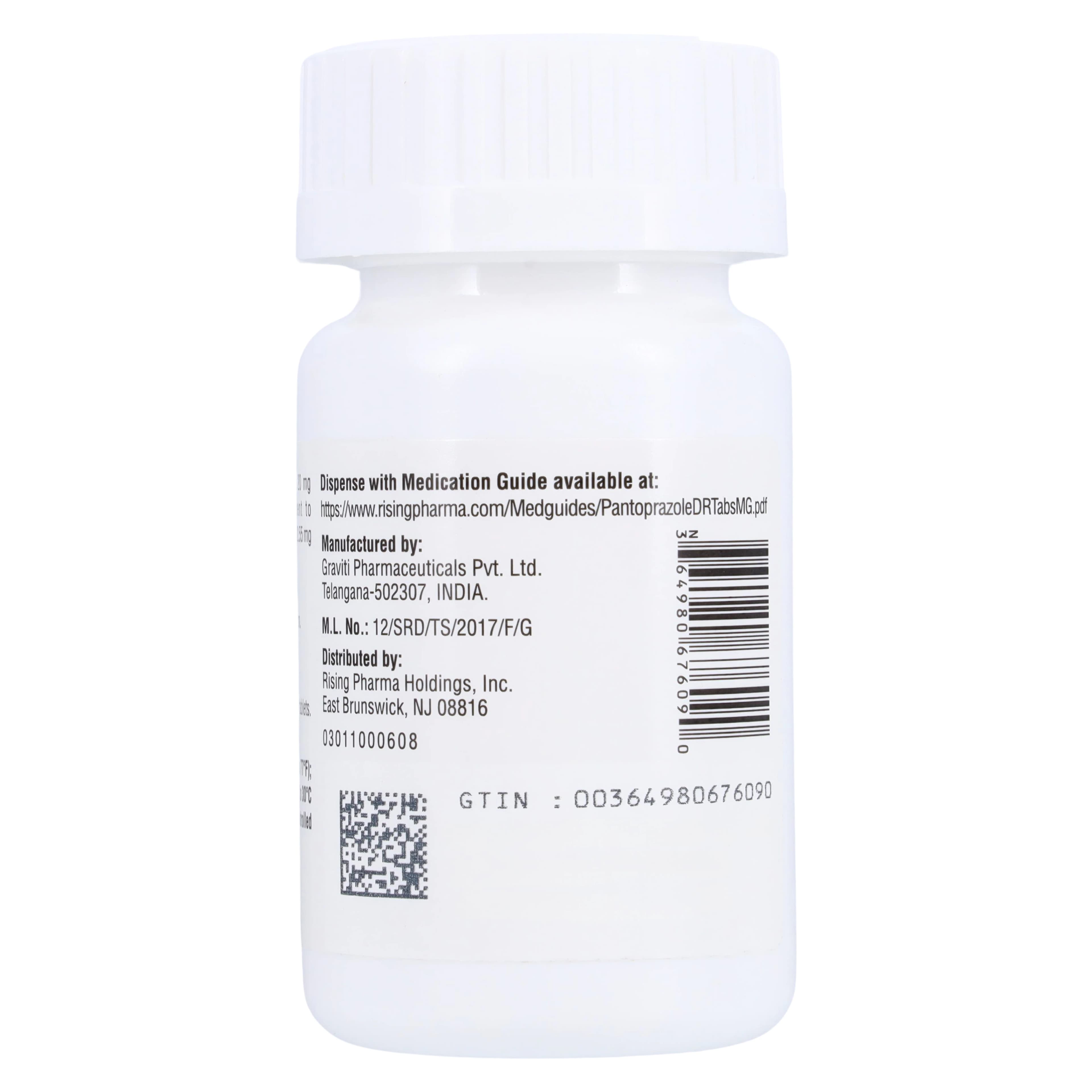 Pantoprazole Sodium Delayed-Release Tablets, 20 mg, 90 Count Bottle (Rising Pharmaceuticals) thumbnail 3